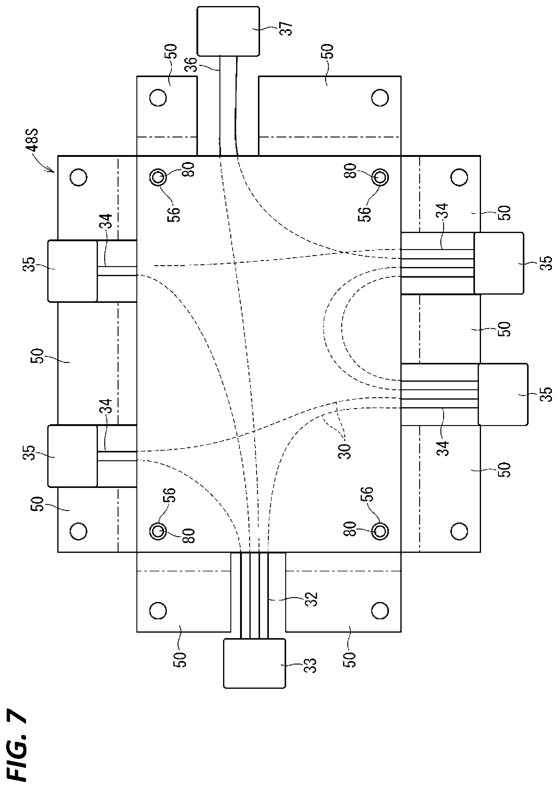 Patent US12583402 Figure 7 – Wire harness and wire harness with base member