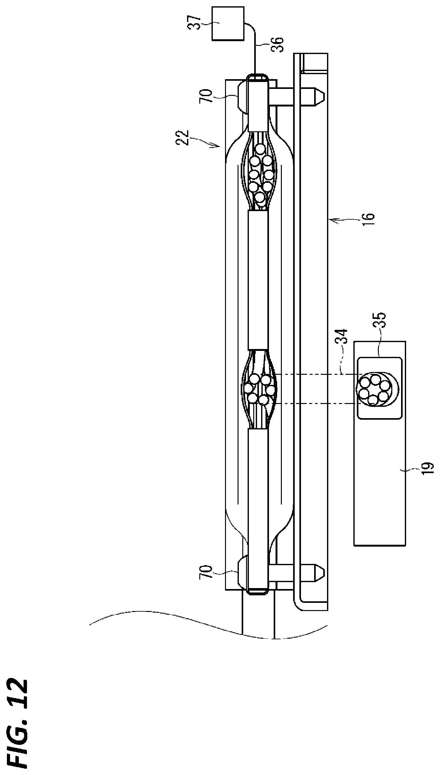 Patent US12583402 Figure 12 – Wire harness and wire harness with base member