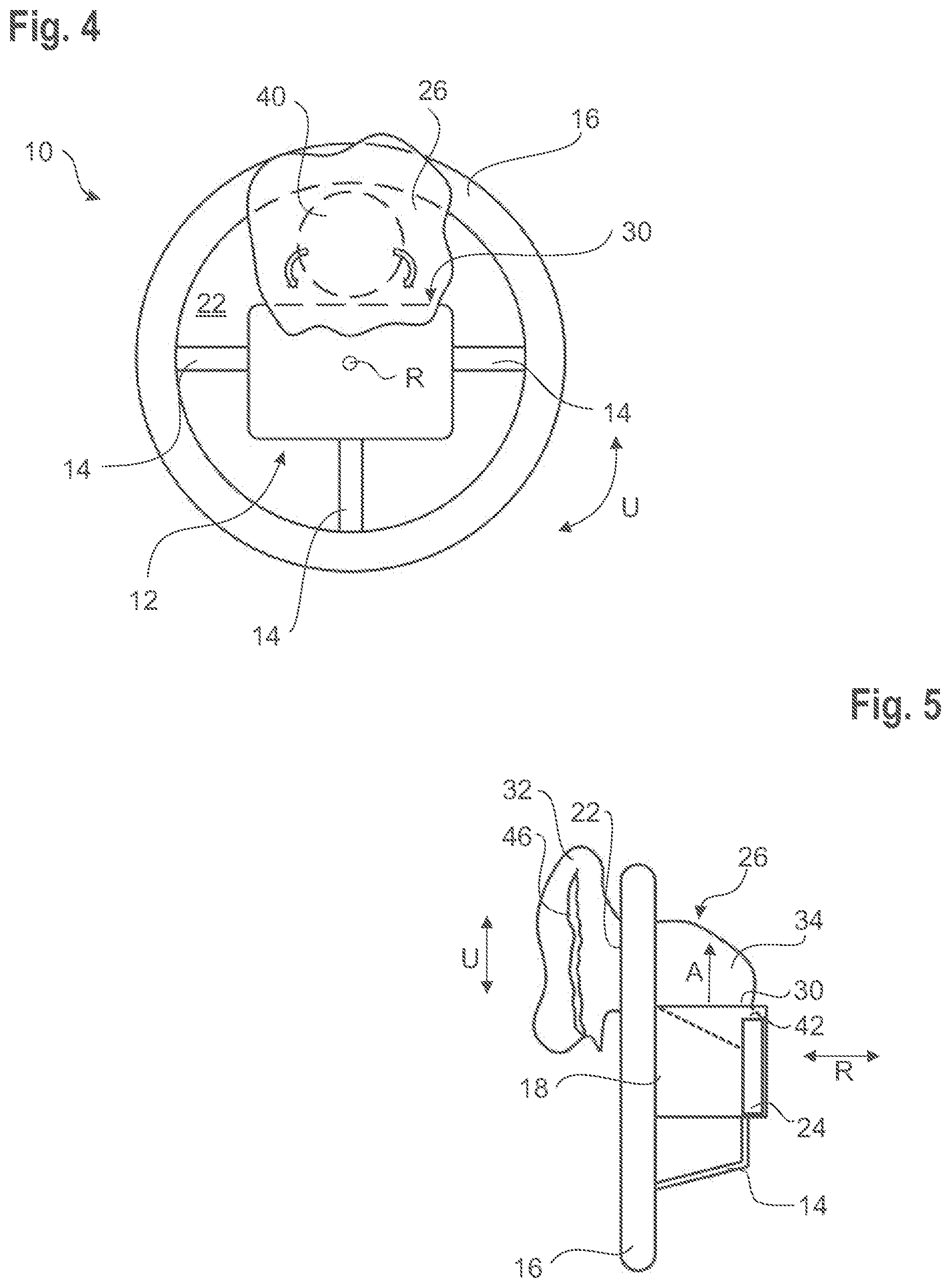 Patent US12583408 Figure 3 – Steering wheel with an airbag