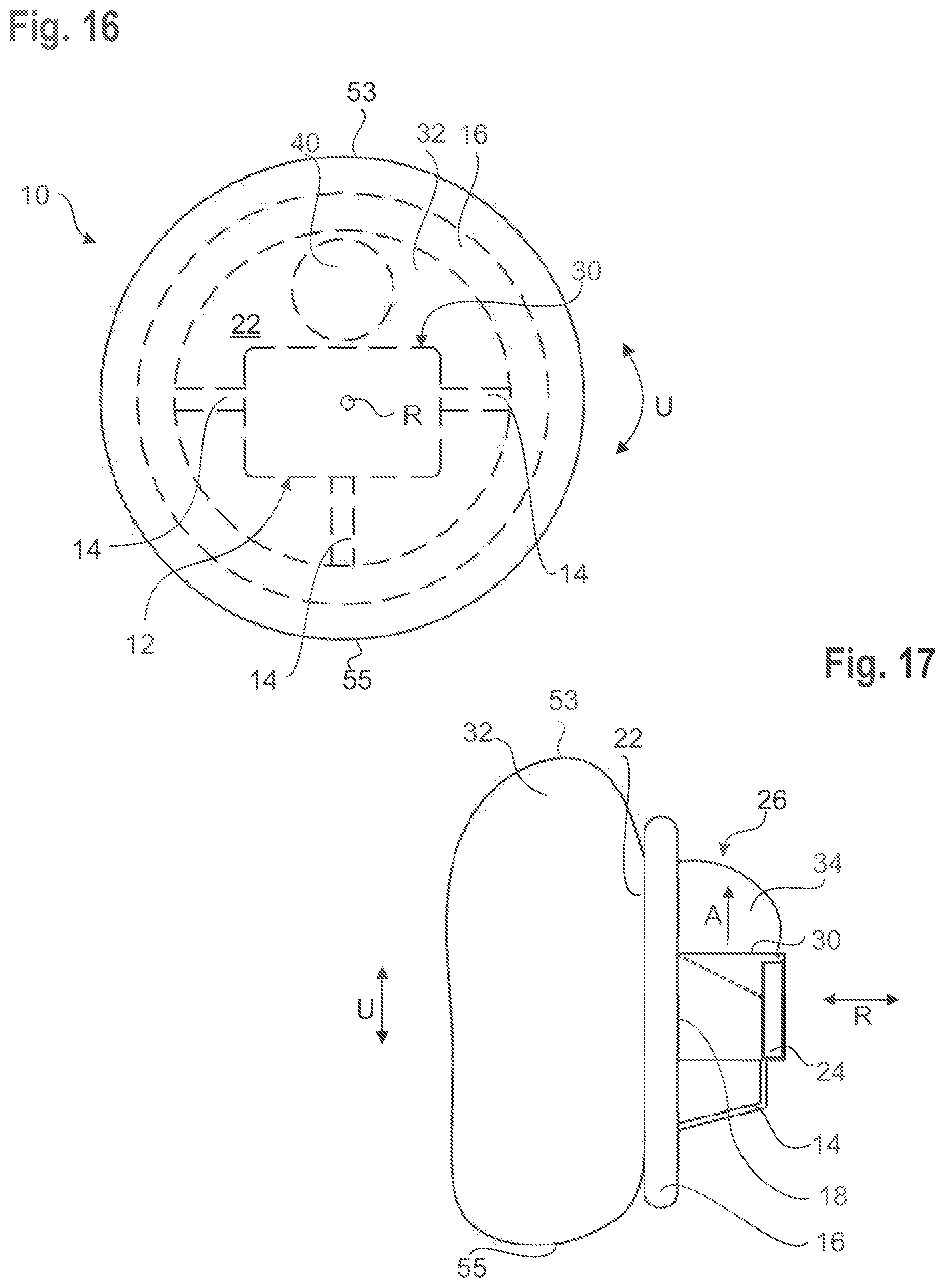 Patent US12583408 Figure 9 – Steering wheel with an airbag