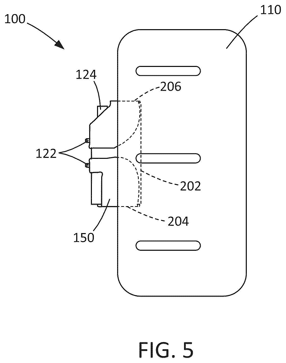 Patent US12583411 Figure 5 – Side airbag cover