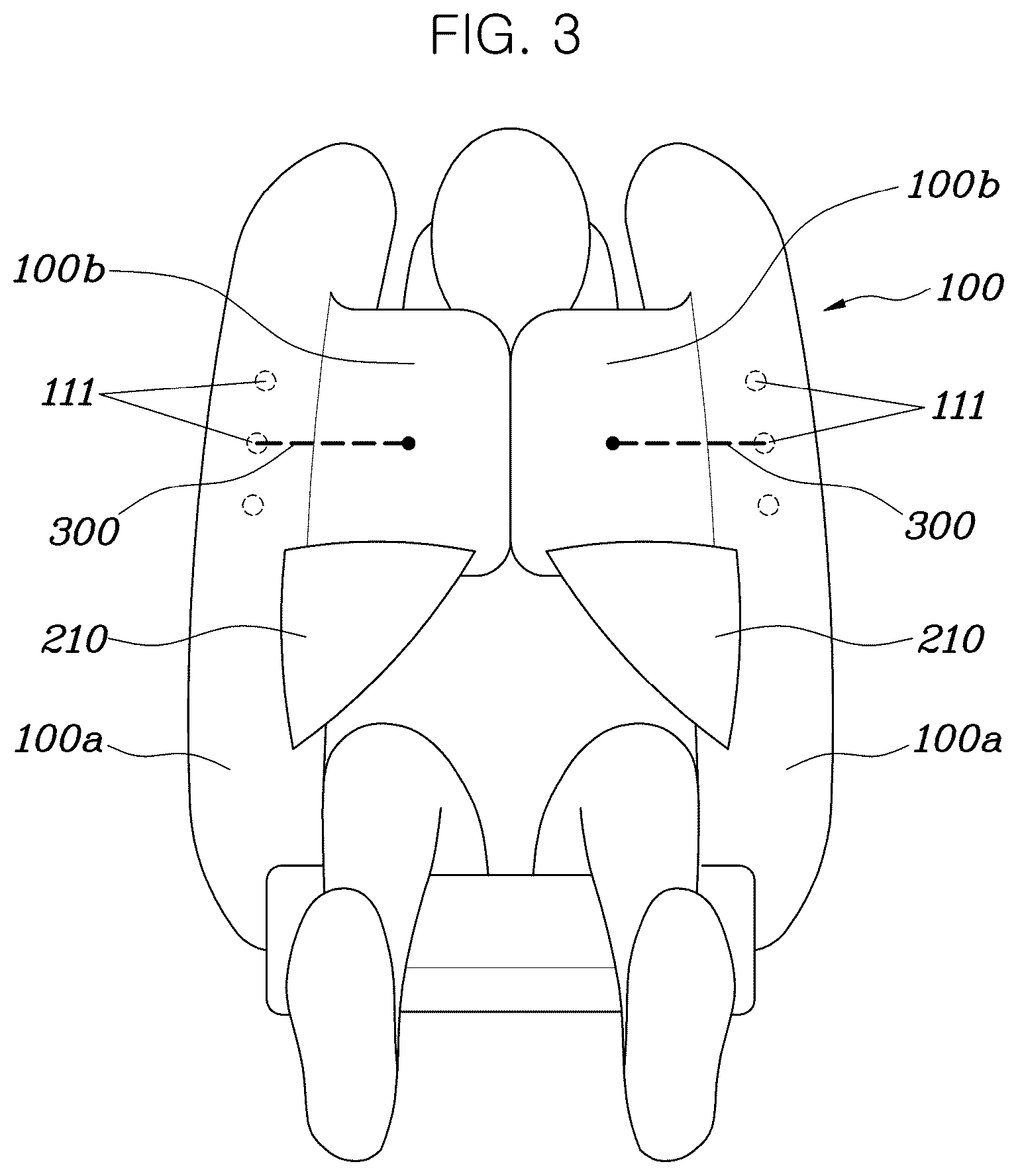 Patent US12583412 Figure 3 – Air bag device