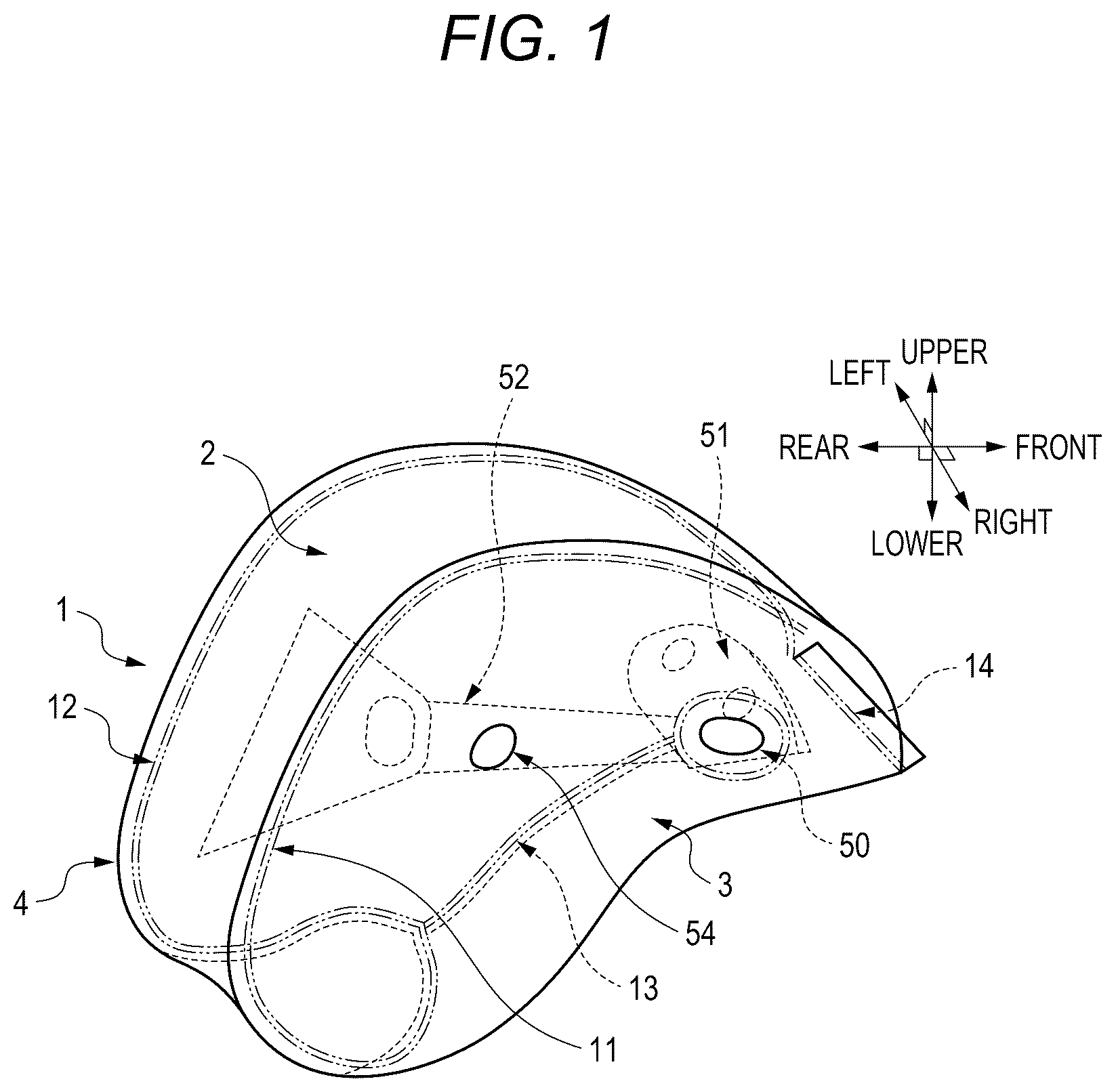 Patent US12583413 Figure 1 – Three-dimensional air bag
