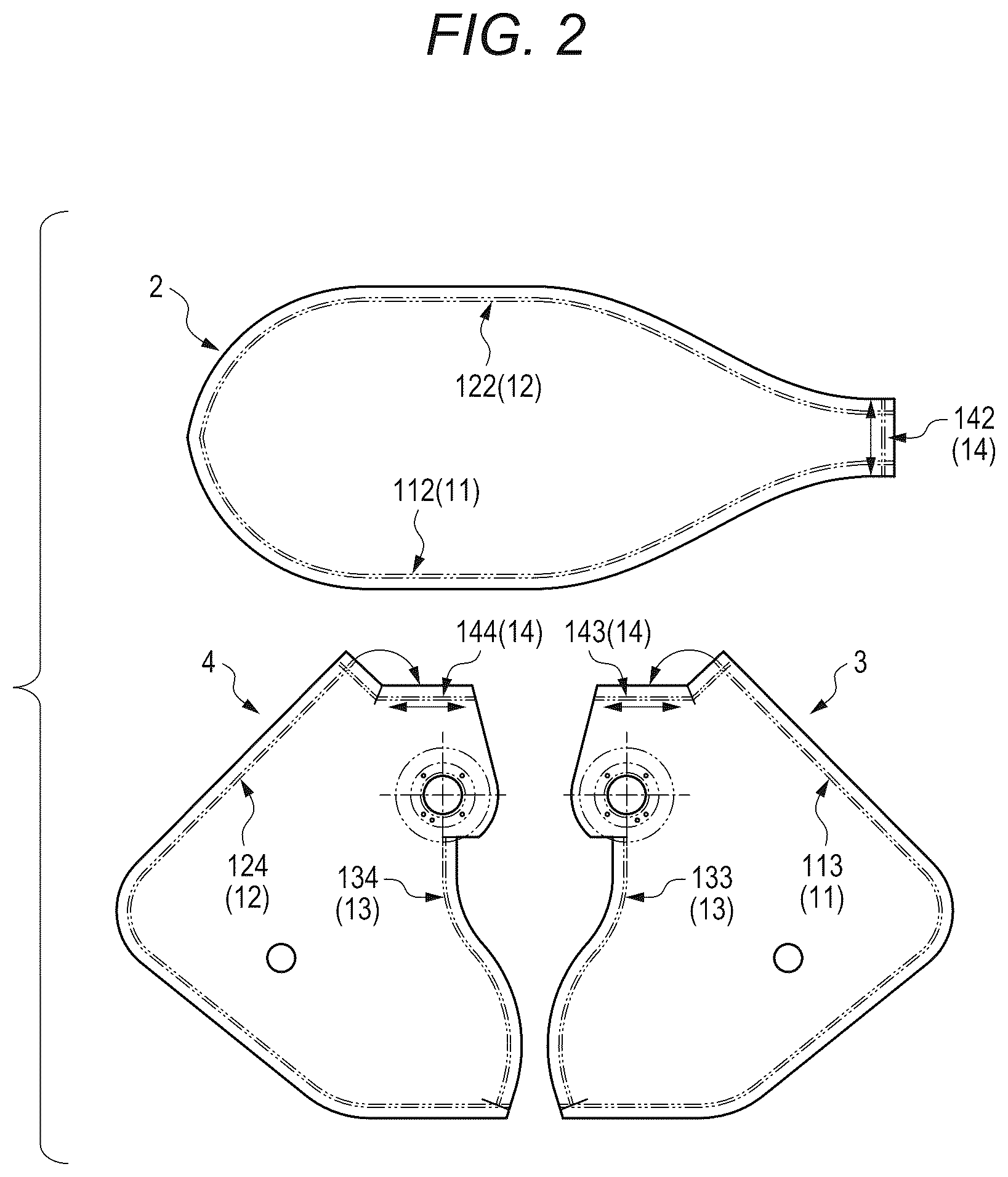 Patent US12583413 Figure 2 – Three-dimensional air bag