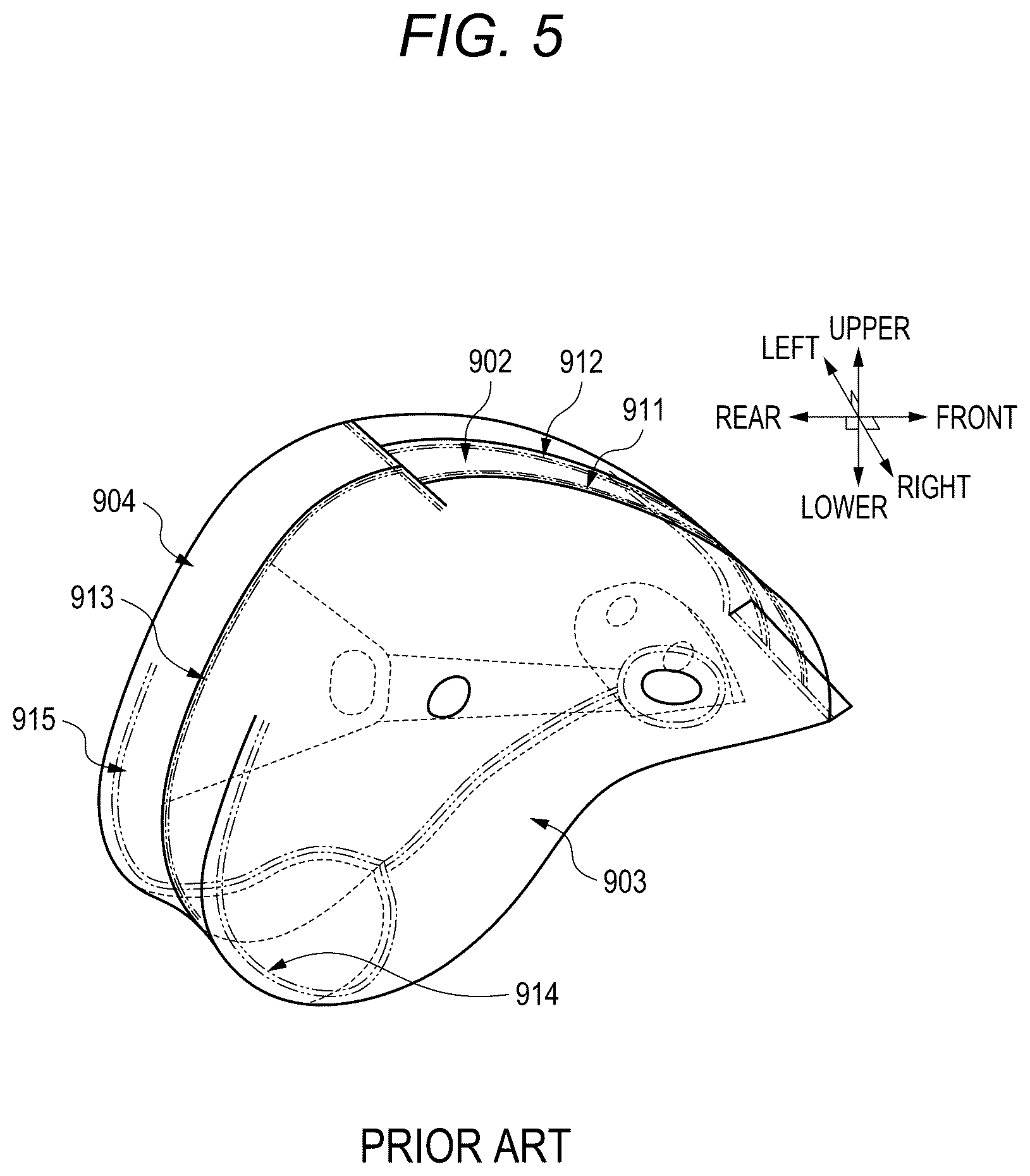 Patent US12583413 Figure 5 – Three-dimensional air bag