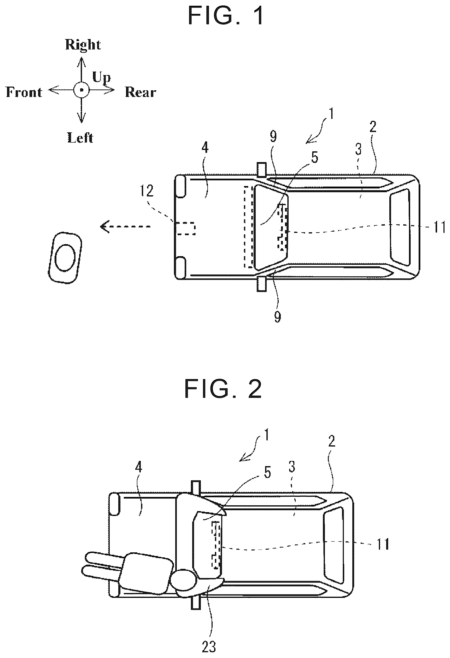 Patent US12583414 Figure 1 – Pedestrian airbag device for vehicle