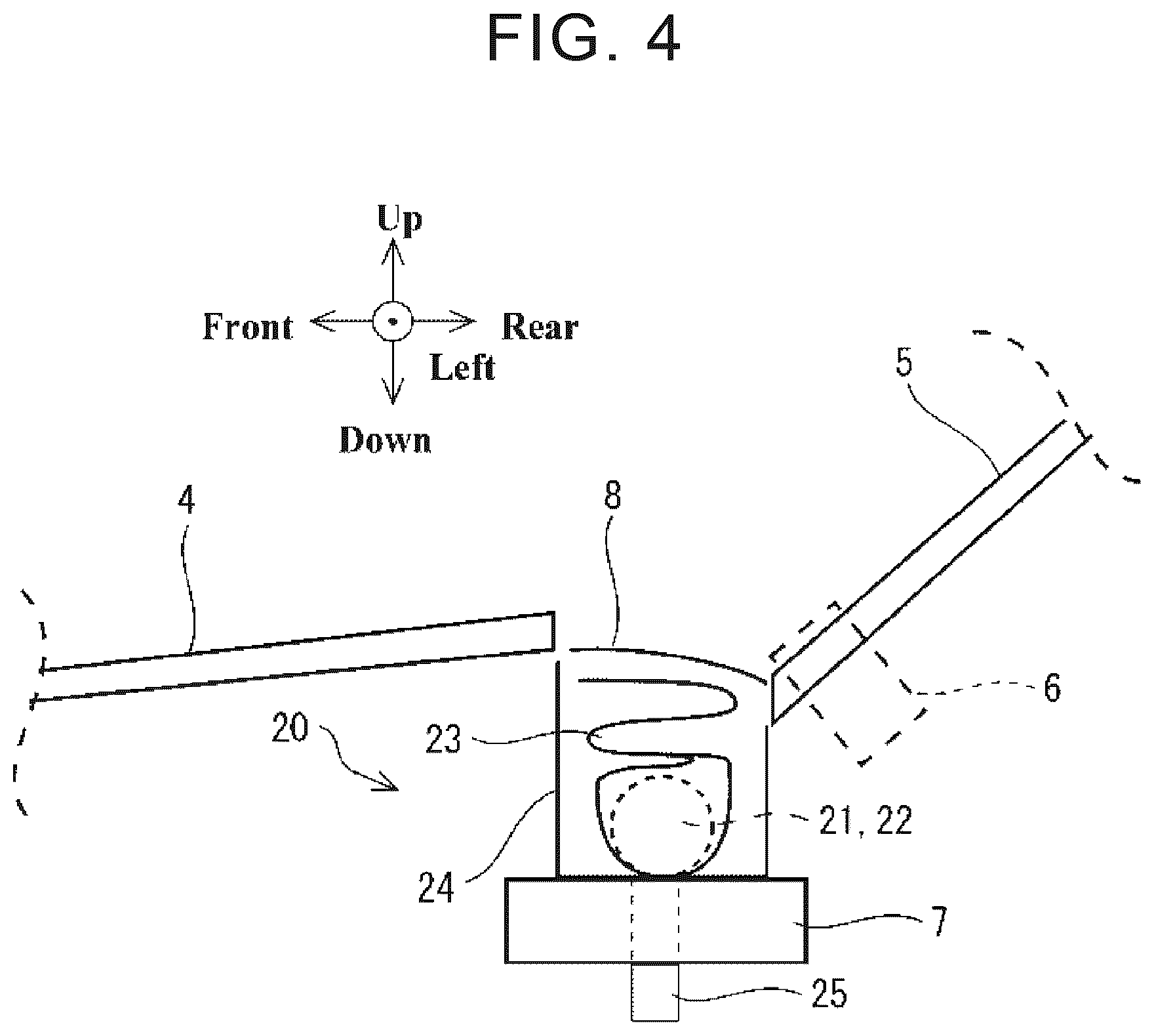 Patent US12583414 Figure 3 – Pedestrian airbag device for vehicle