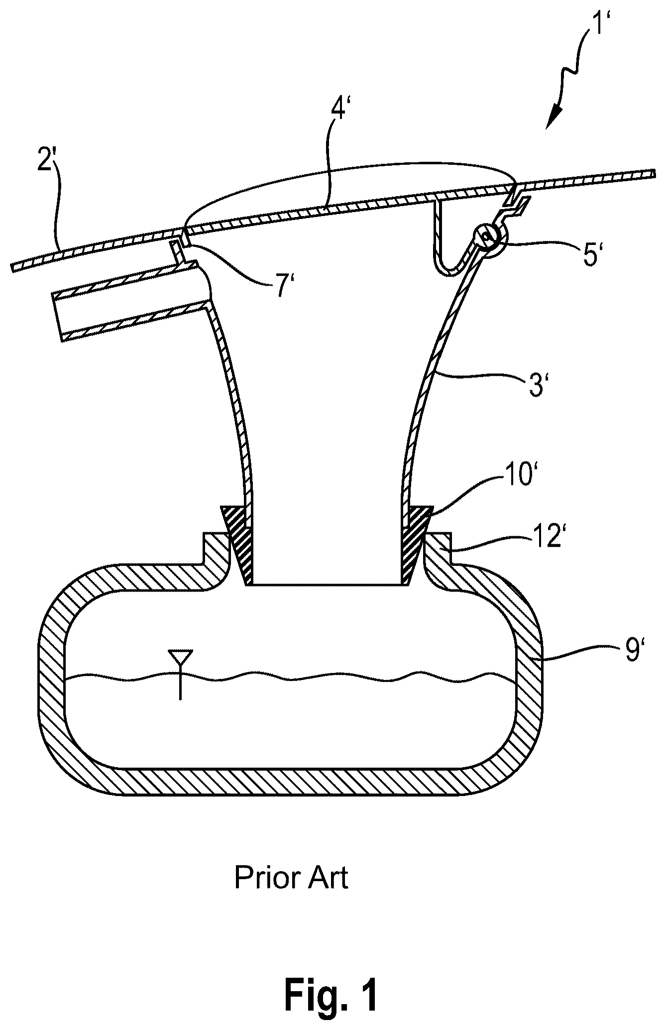 Patent US12583418 Figure 1 – Filling device for a vehicle, and vehicle having such a filling device
