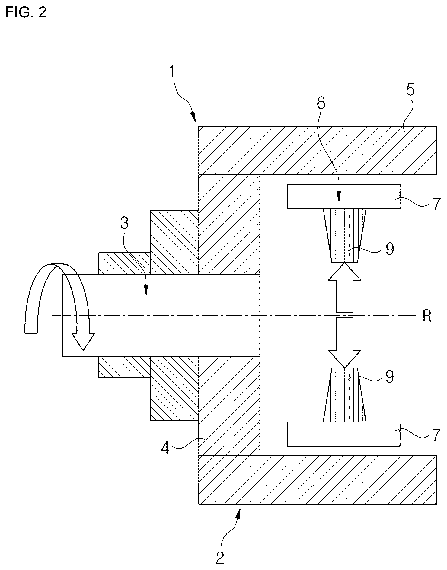 Patent US12583421 Figure 2 – Drum brake with rotatable brake shoe assembly