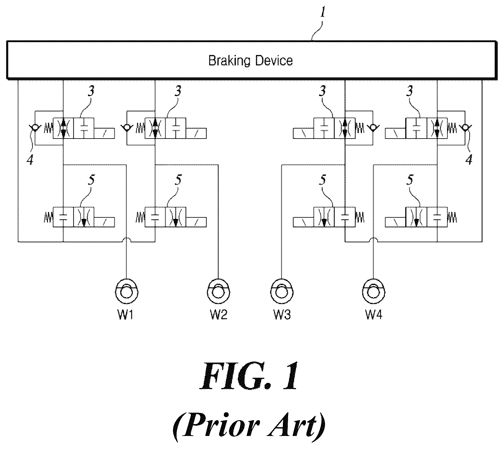 Patent US12583429 Figure 1 – 3-way solenoid valve, brake system for vehicle including the same, and controlling method for the same