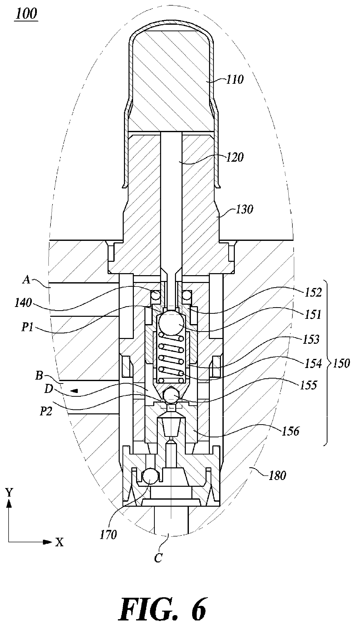Patent US12583429 Figure 6 – 3-way solenoid valve, brake system for vehicle including the same, and controlling method for the same