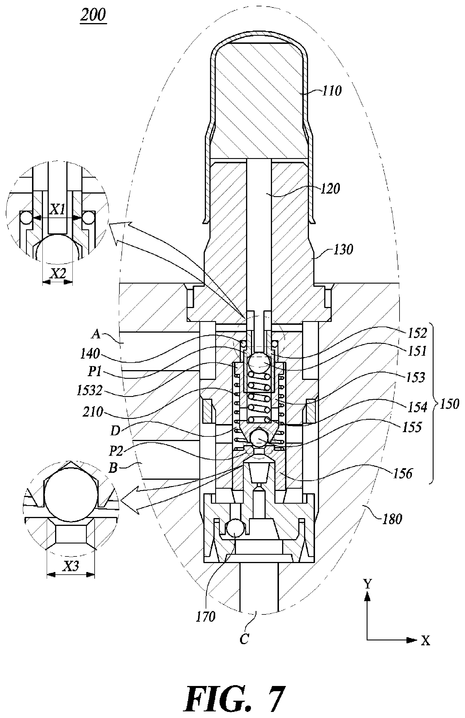 Patent US12583429 Figure 7 – 3-way solenoid valve, brake system for vehicle including the same, and controlling method for the same