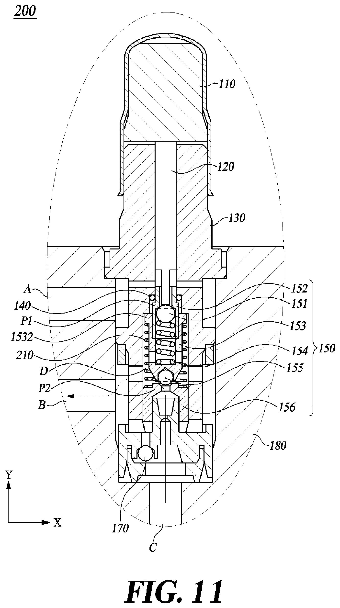 Patent US12583429 Figure 11 – 3-way solenoid valve, brake system for vehicle including the same, and controlling method for the same
