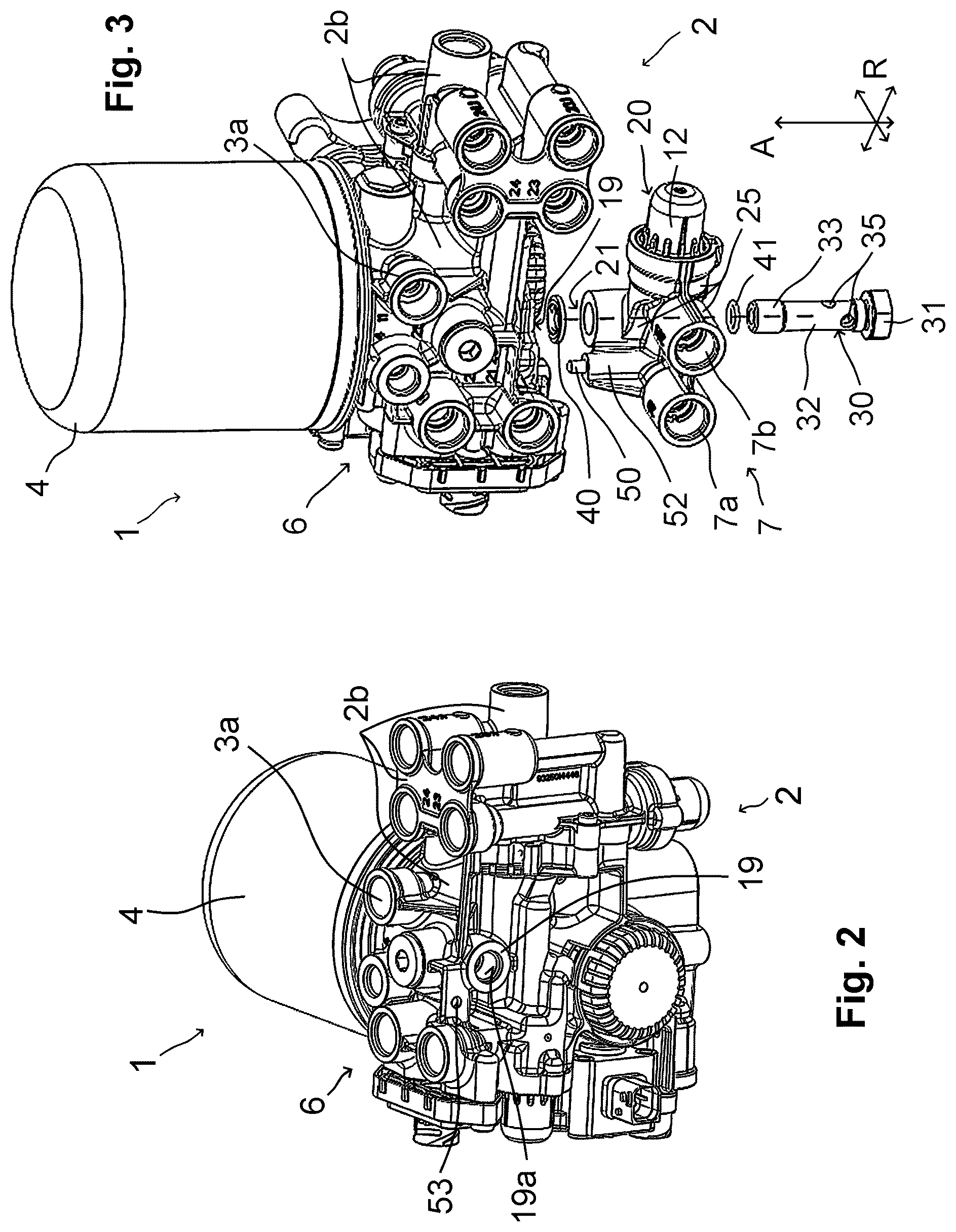 Patent US12583430 Figure 2 – Multi-circuit protection valve assembly and air processing unit