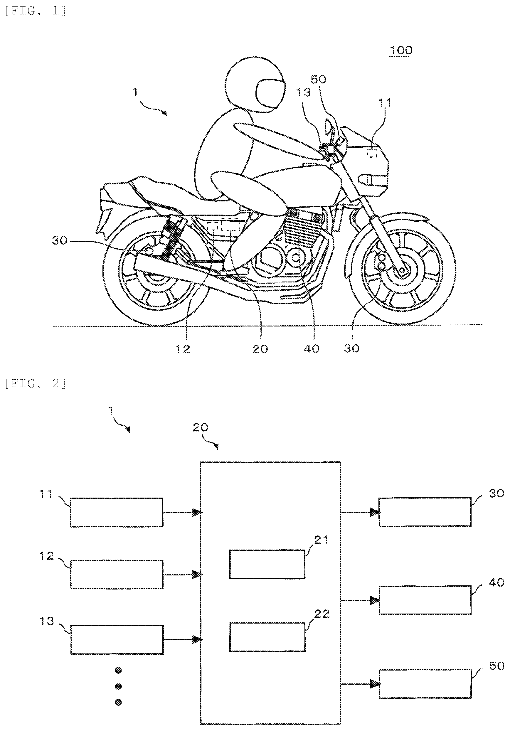 Patent US12583452 — Controller and control method of rider support system — Figure 1