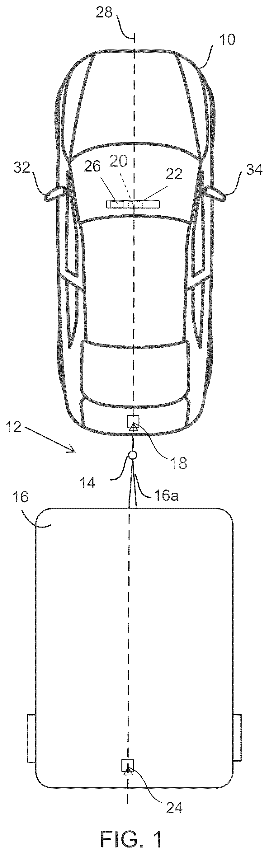 Patent US12583453 — Vehicular trailering assist system with driver monitoring and gesture detection — Figure 1