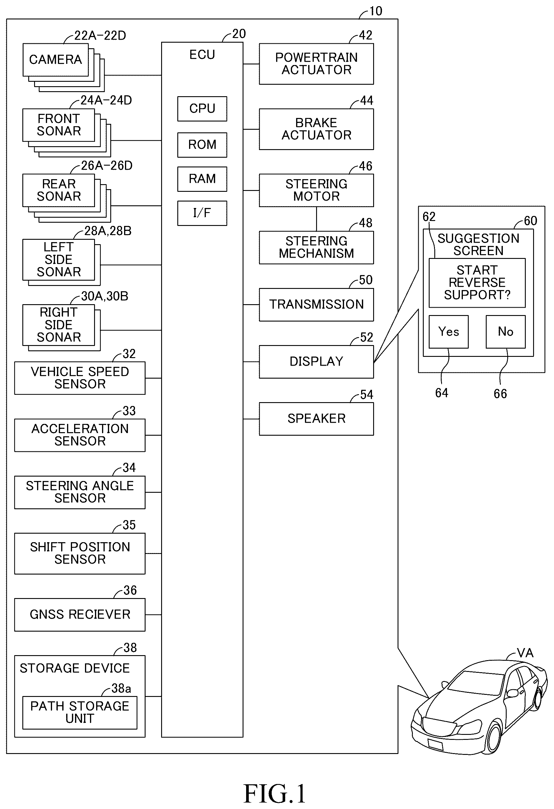 Patent US12583454 Figure 1 – Reverse support apparatus