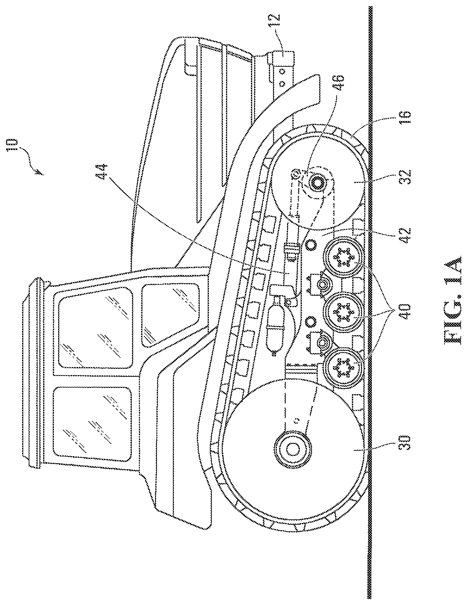 Patent US12583458 Figure 1 – Track drive mode management system and methods