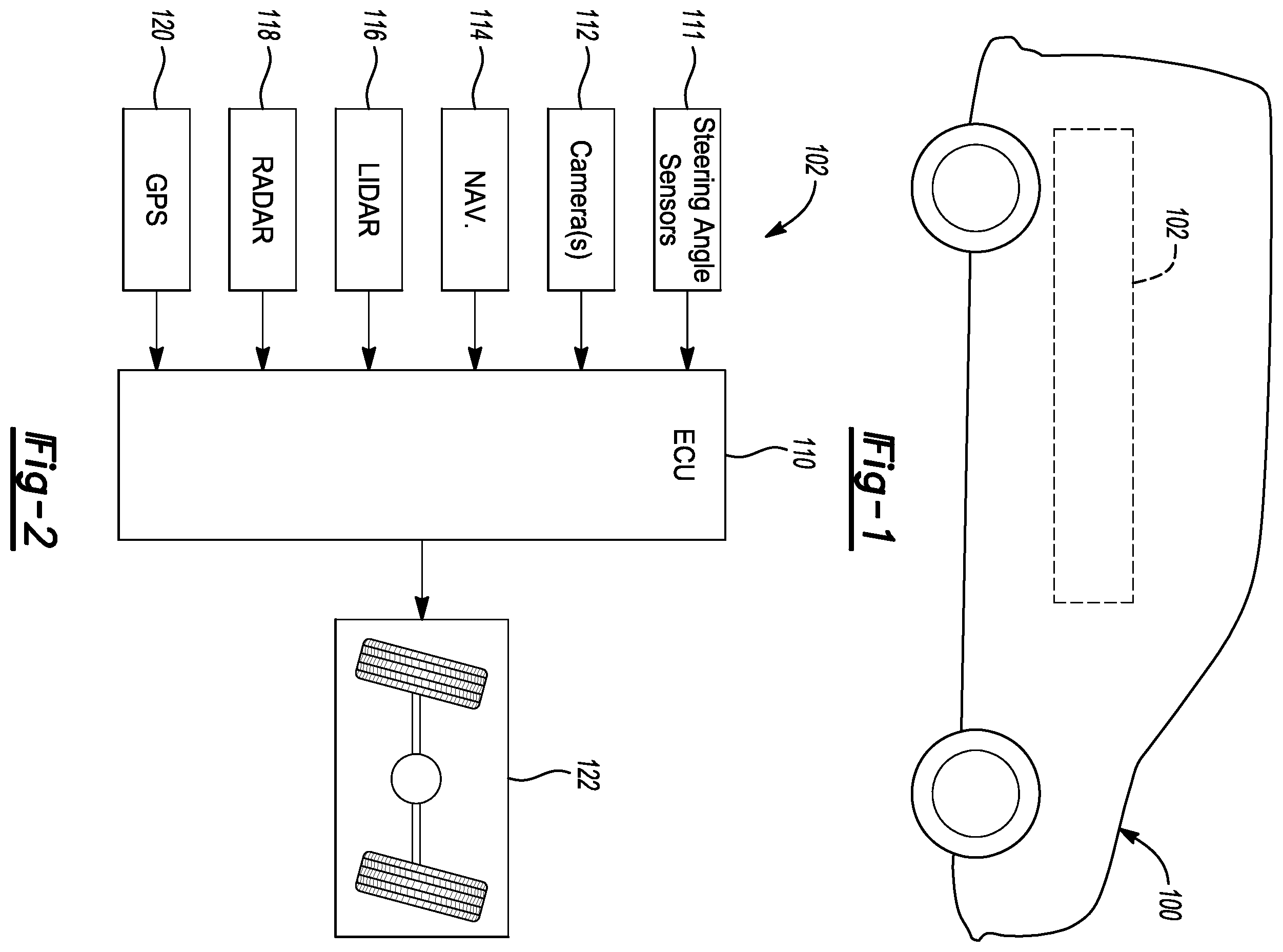 Patent US12583479 Figure 1 – Vehicle trajectory control for precise route following