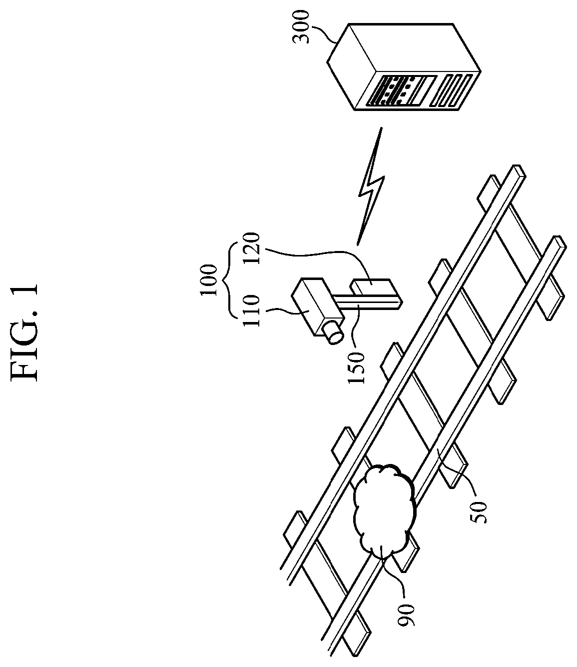 Patent US12583491 Figure 1 – Railway disaster monitoring system