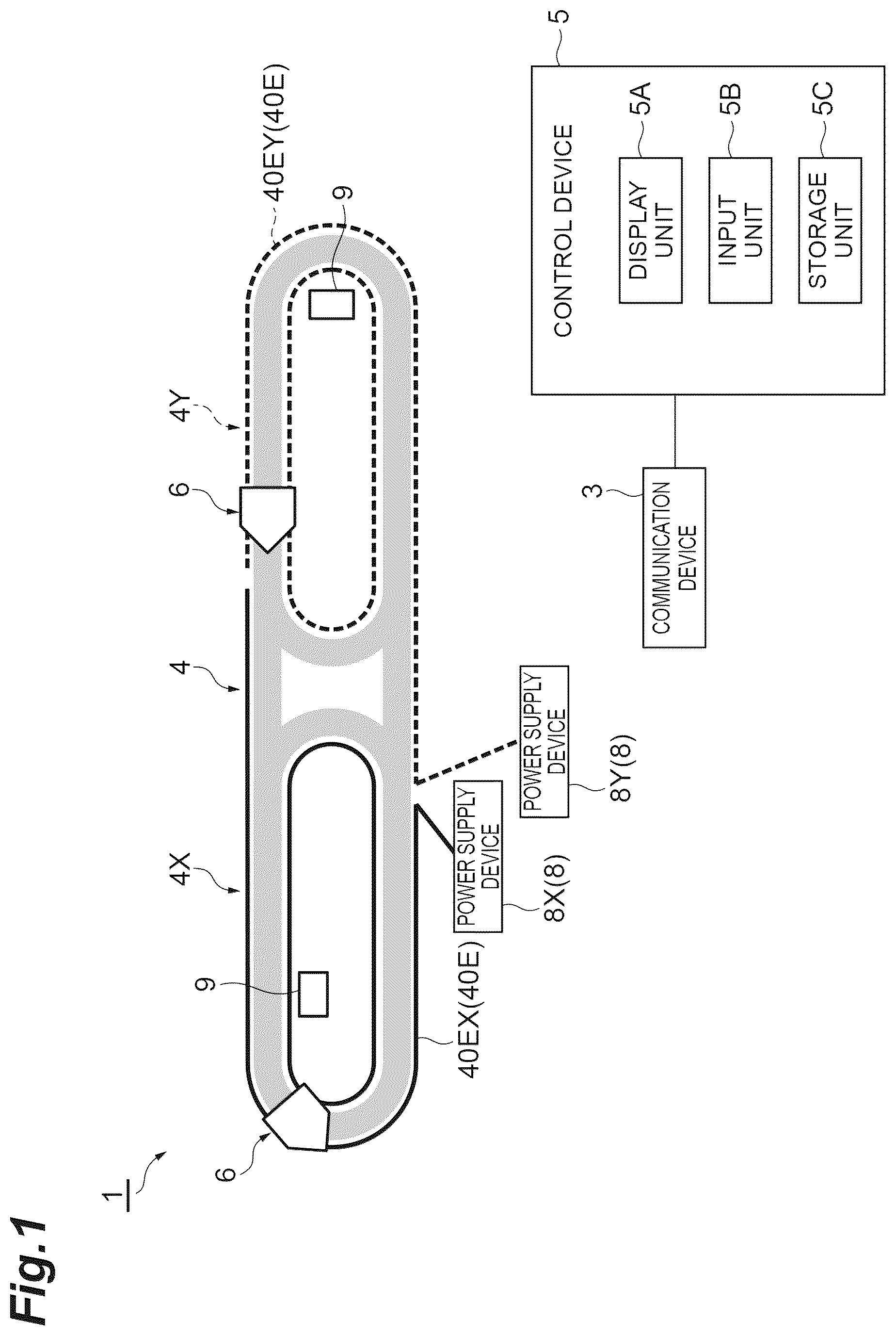 Patent US12583492 Figure 1 – Transport cart system