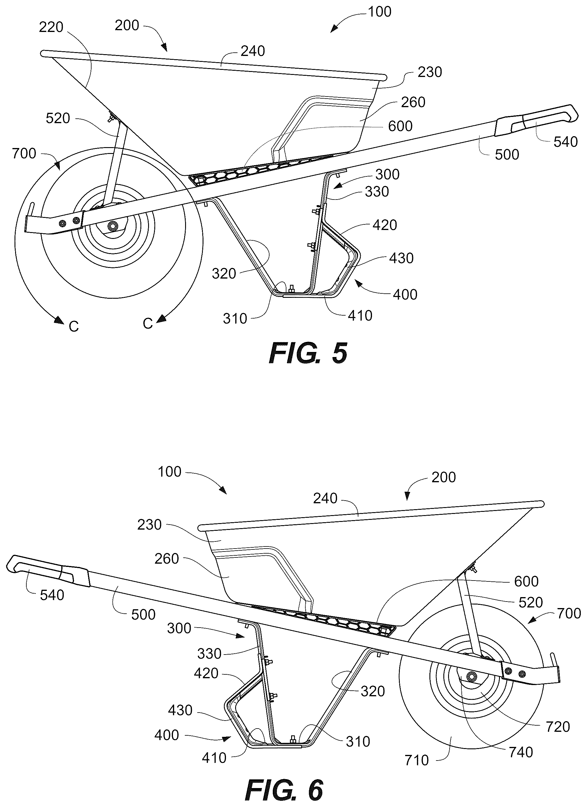 Patent US12583495 Figure 4 – Wheelbarrow stabilizer