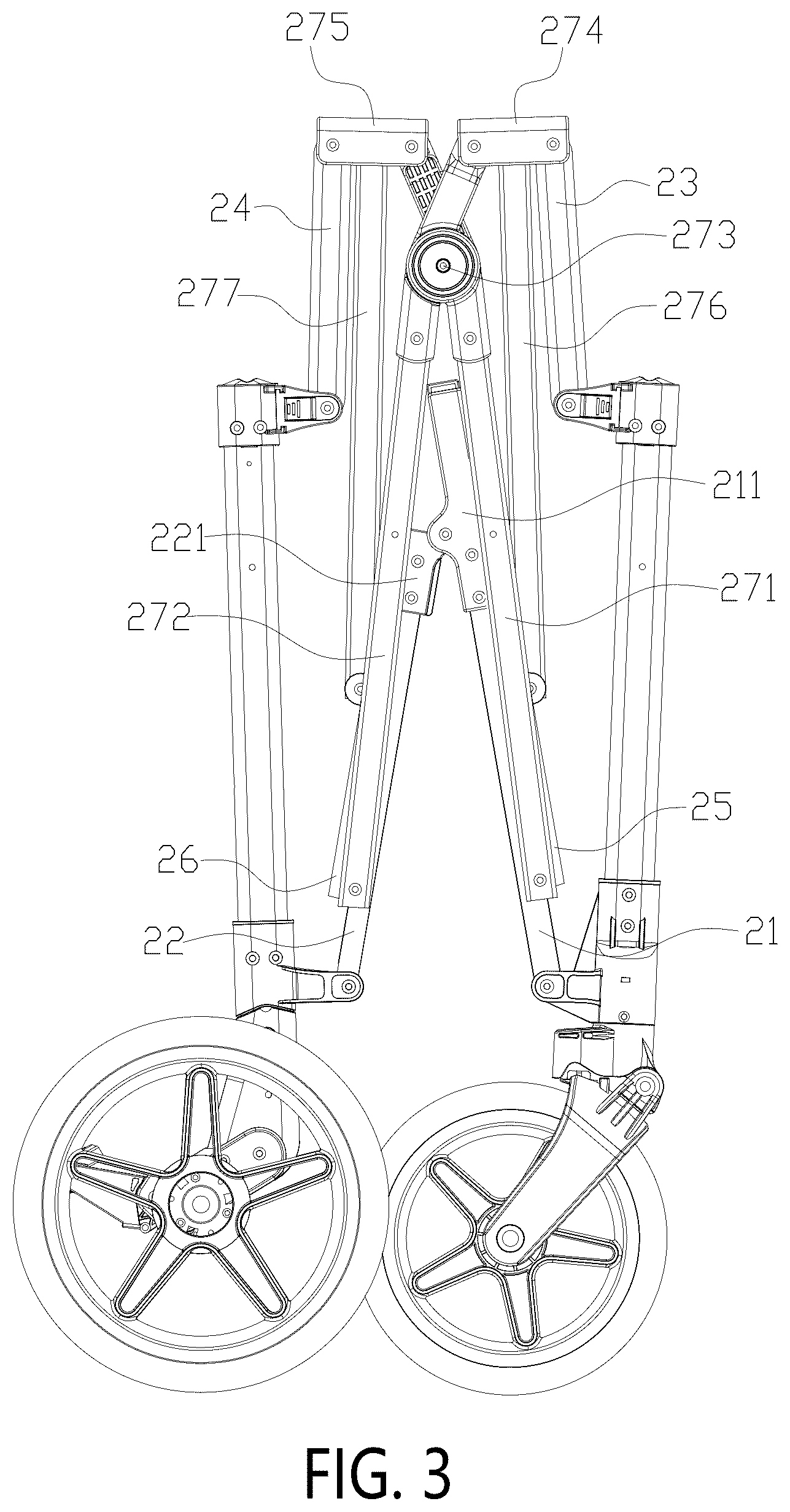 Patent US12583496 Figure 3 – Cart capable of being laterally opened