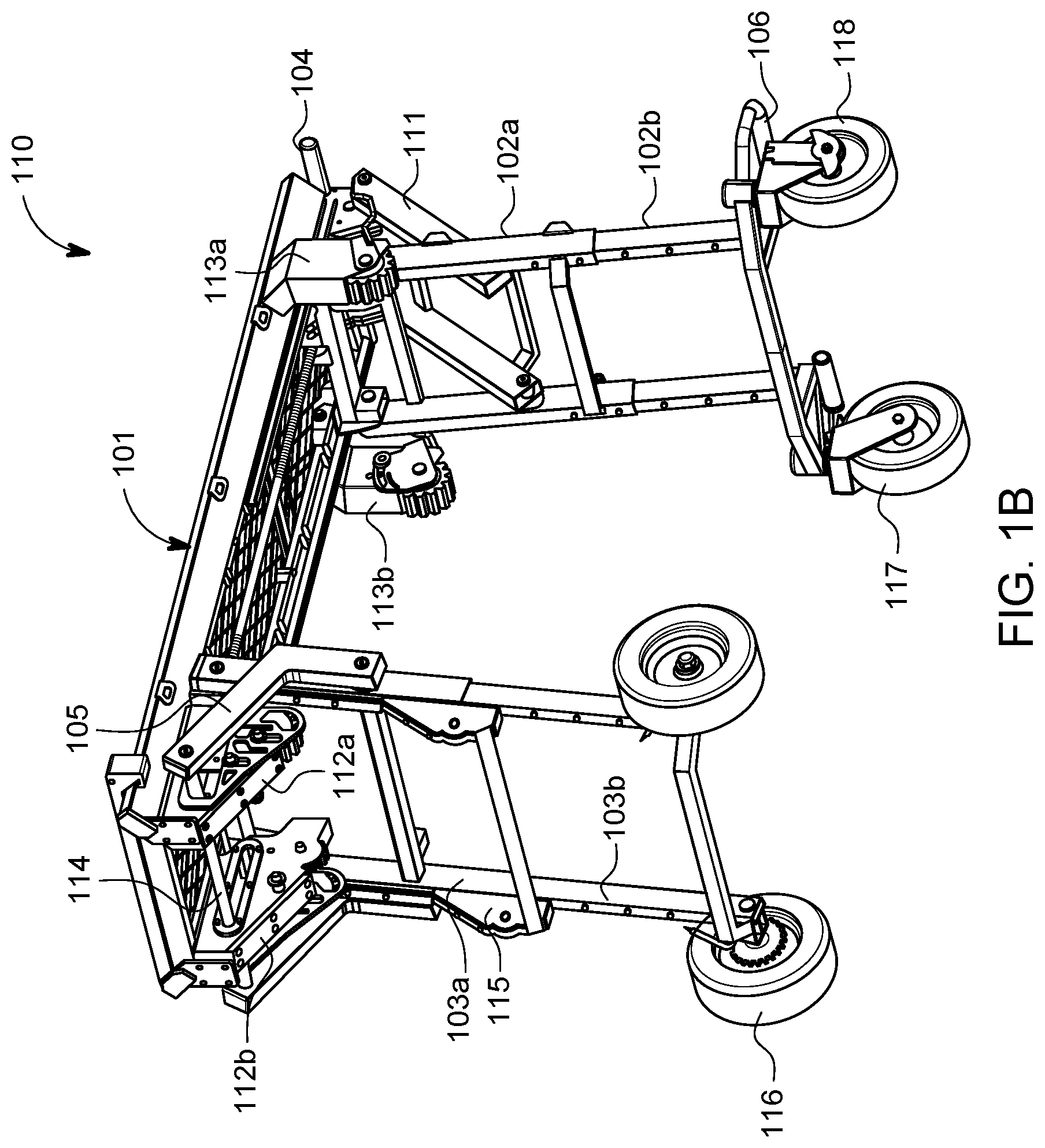 Patent US12583497 Figure 2 – Single-operator multi-function foldable transporter