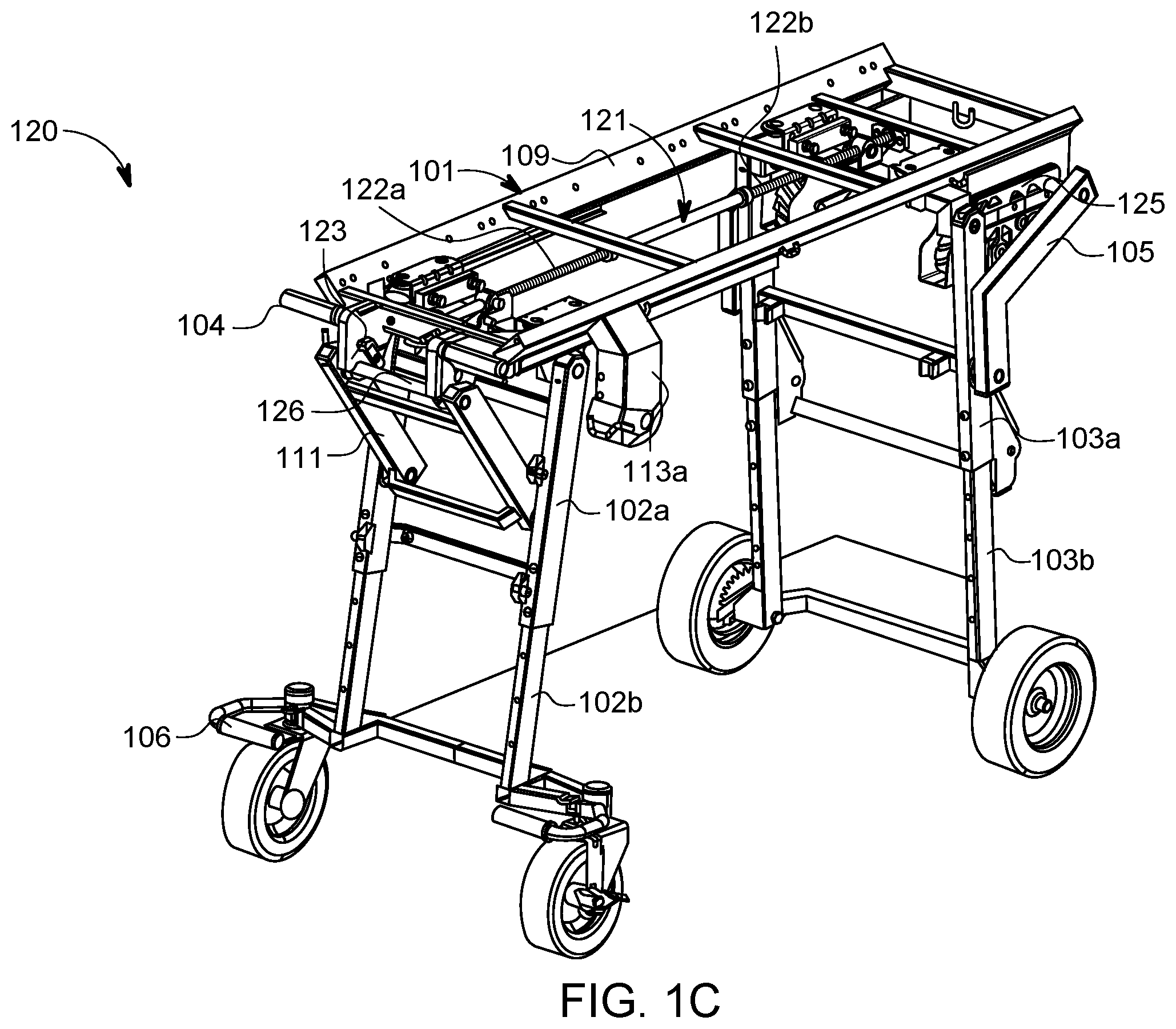 Patent US12583497 Figure 3 – Single-operator multi-function foldable transporter
