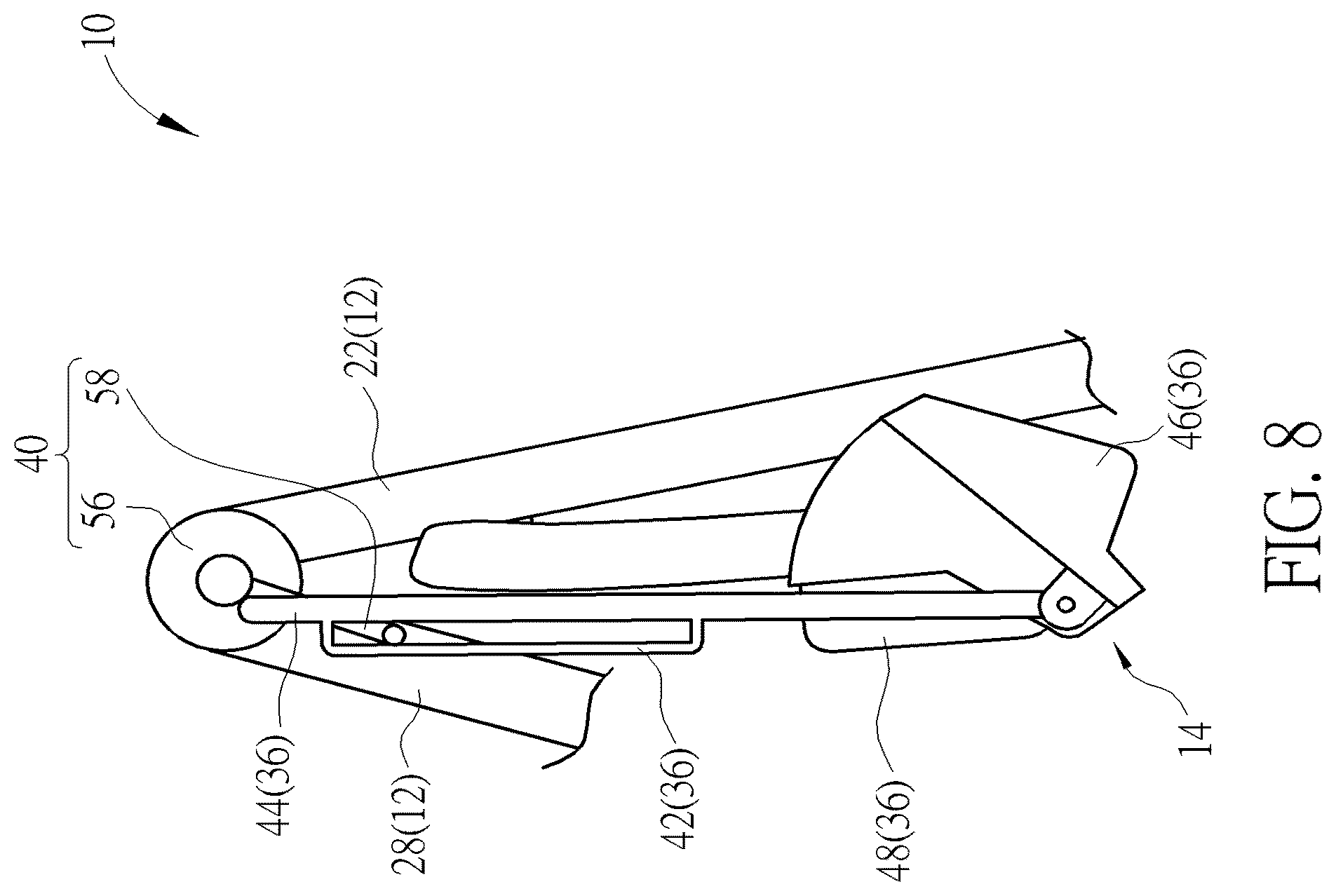 Patent US12583499 Figure 8 – Multi child stroller