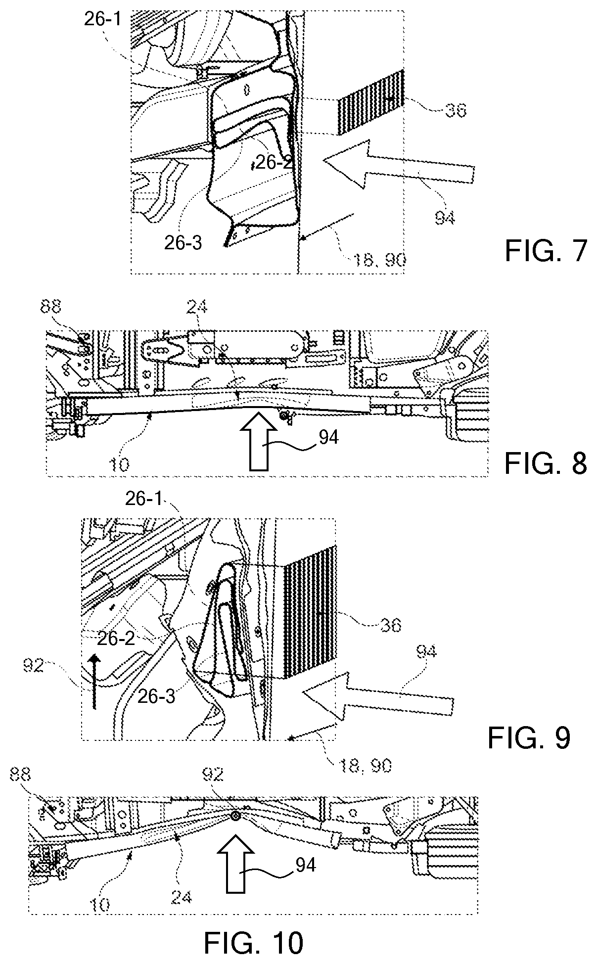 Patent US12583523 Figure 4 – Mechanical component for motor vehicle with energy absorption capability
