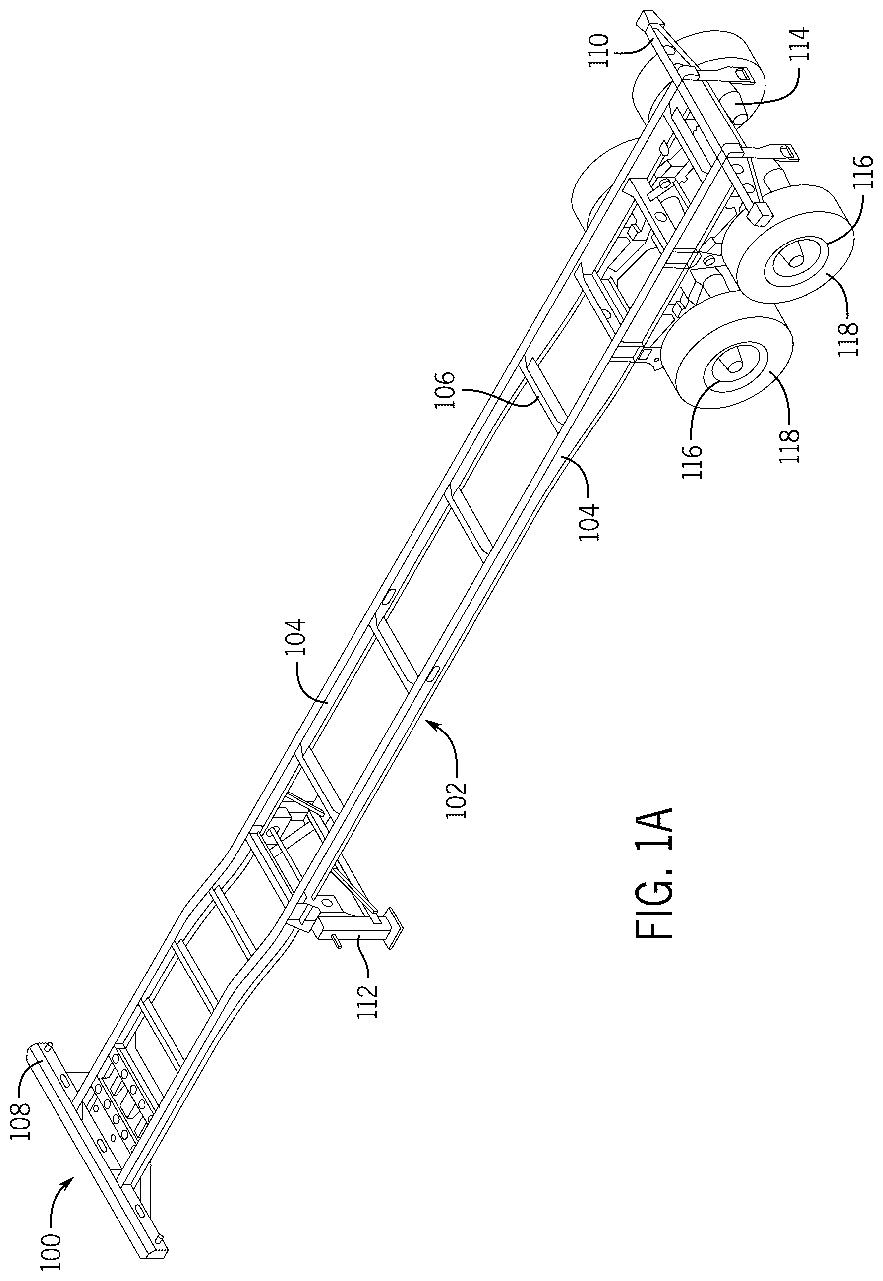 Patent US12583524 Figure 1 – Lightweight trailer with developed chassis