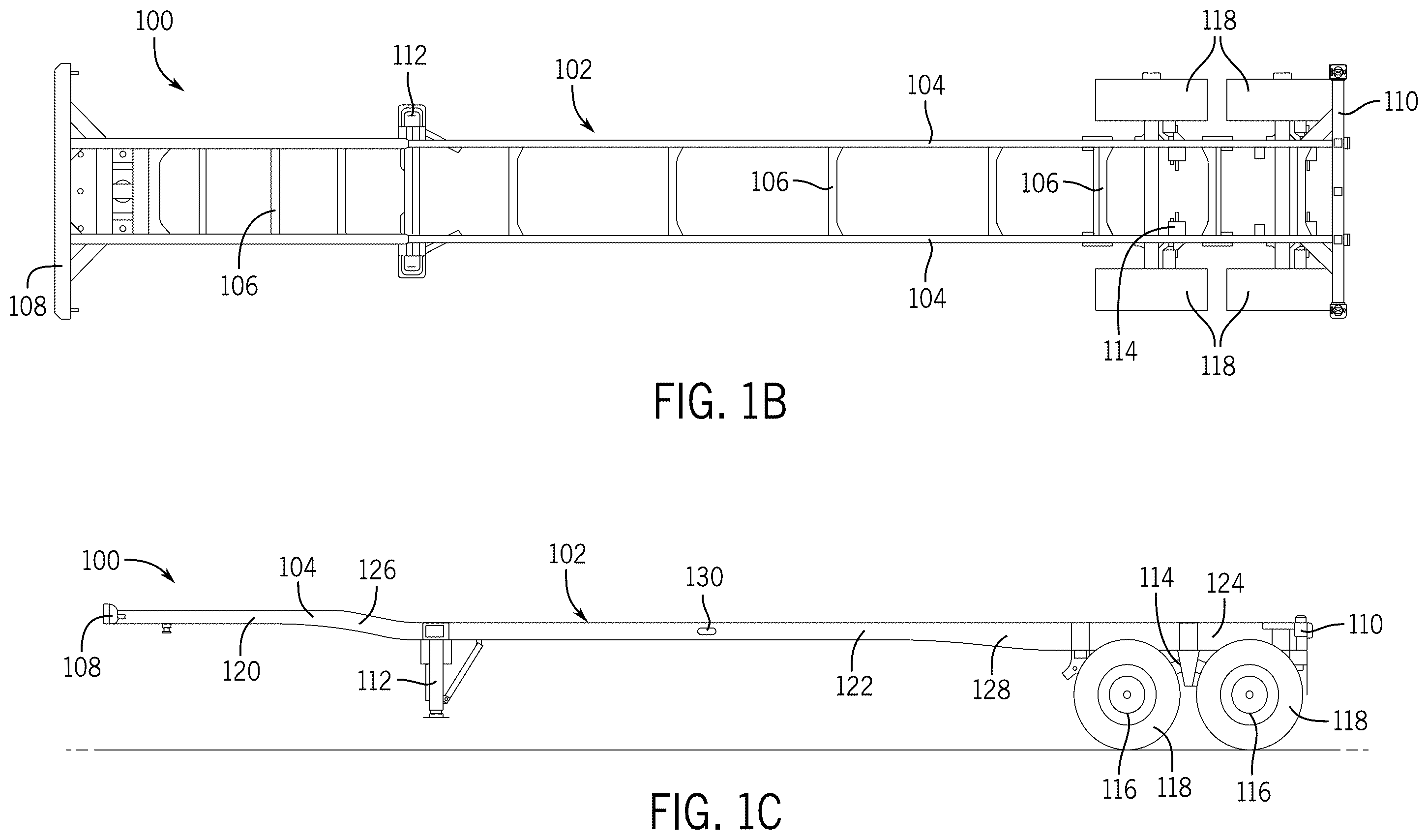 Patent US12583524 Figure 2 – Lightweight trailer with developed chassis