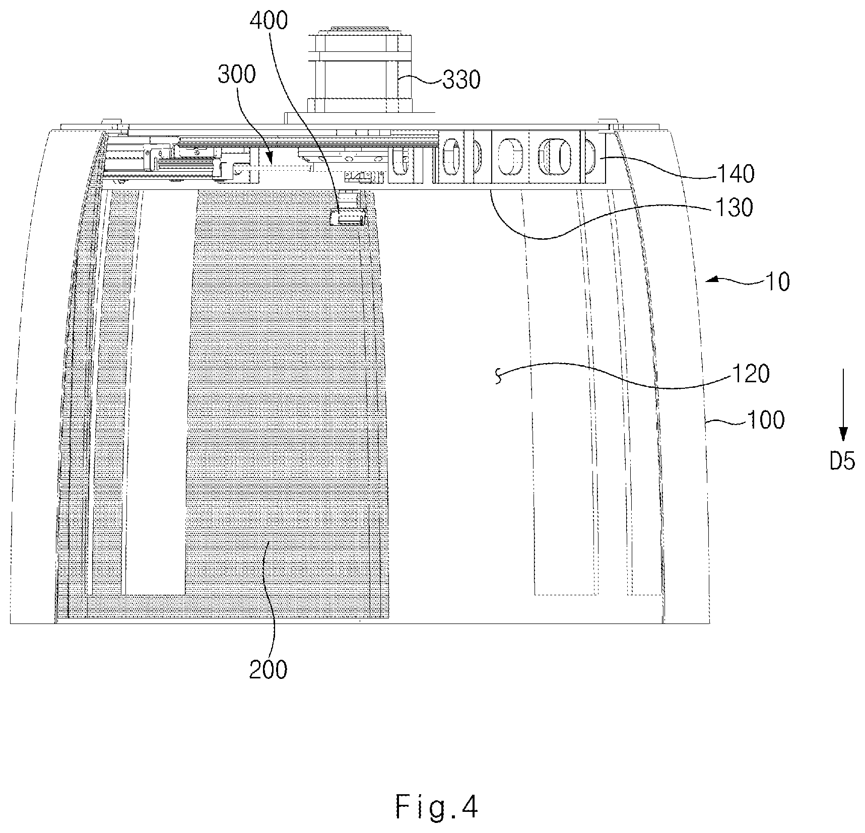 Patent US12583528 Figure 4 – Moving object cabin and moving object including the same