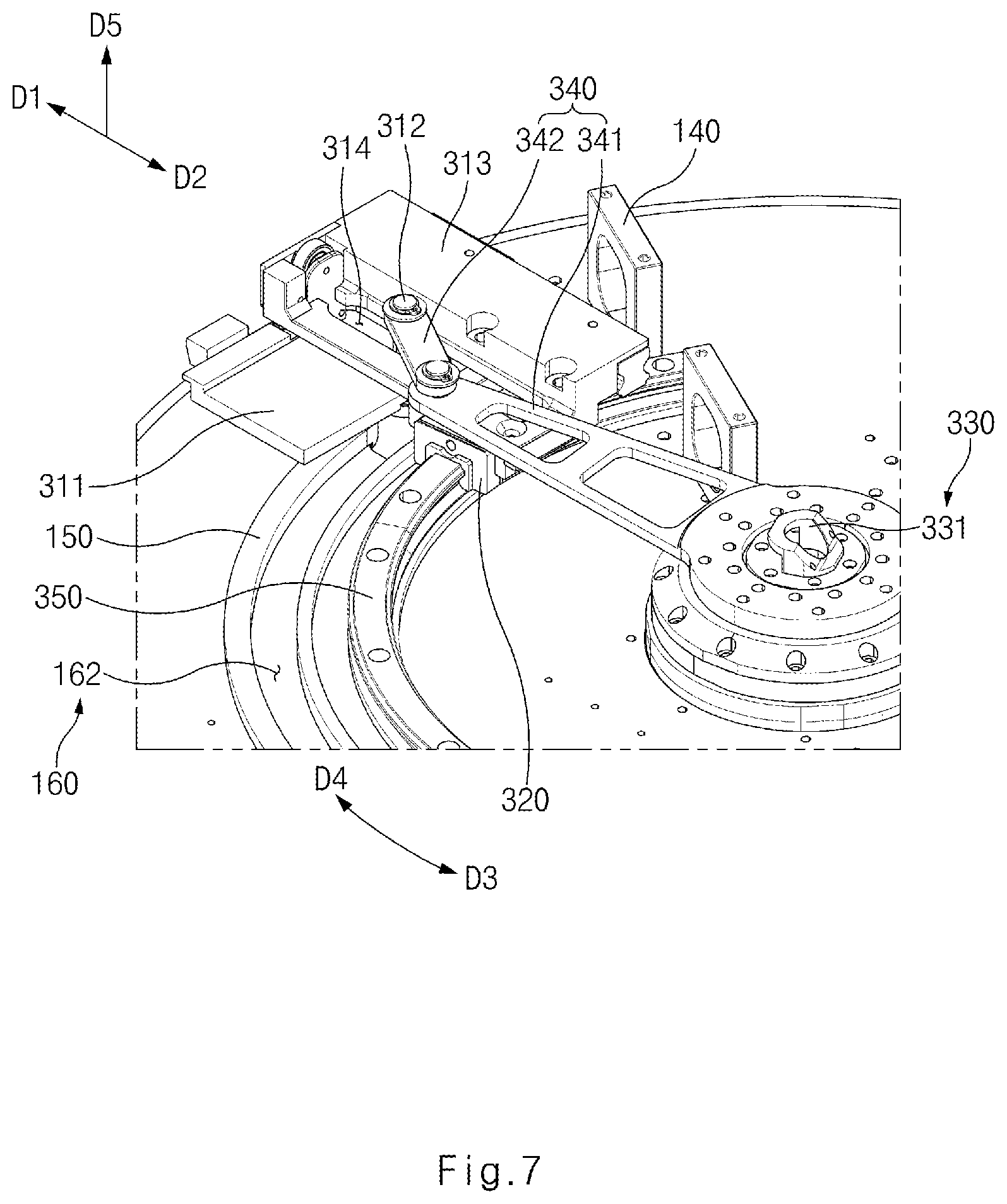 Patent US12583528 Figure 7 – Moving object cabin and moving object including the same