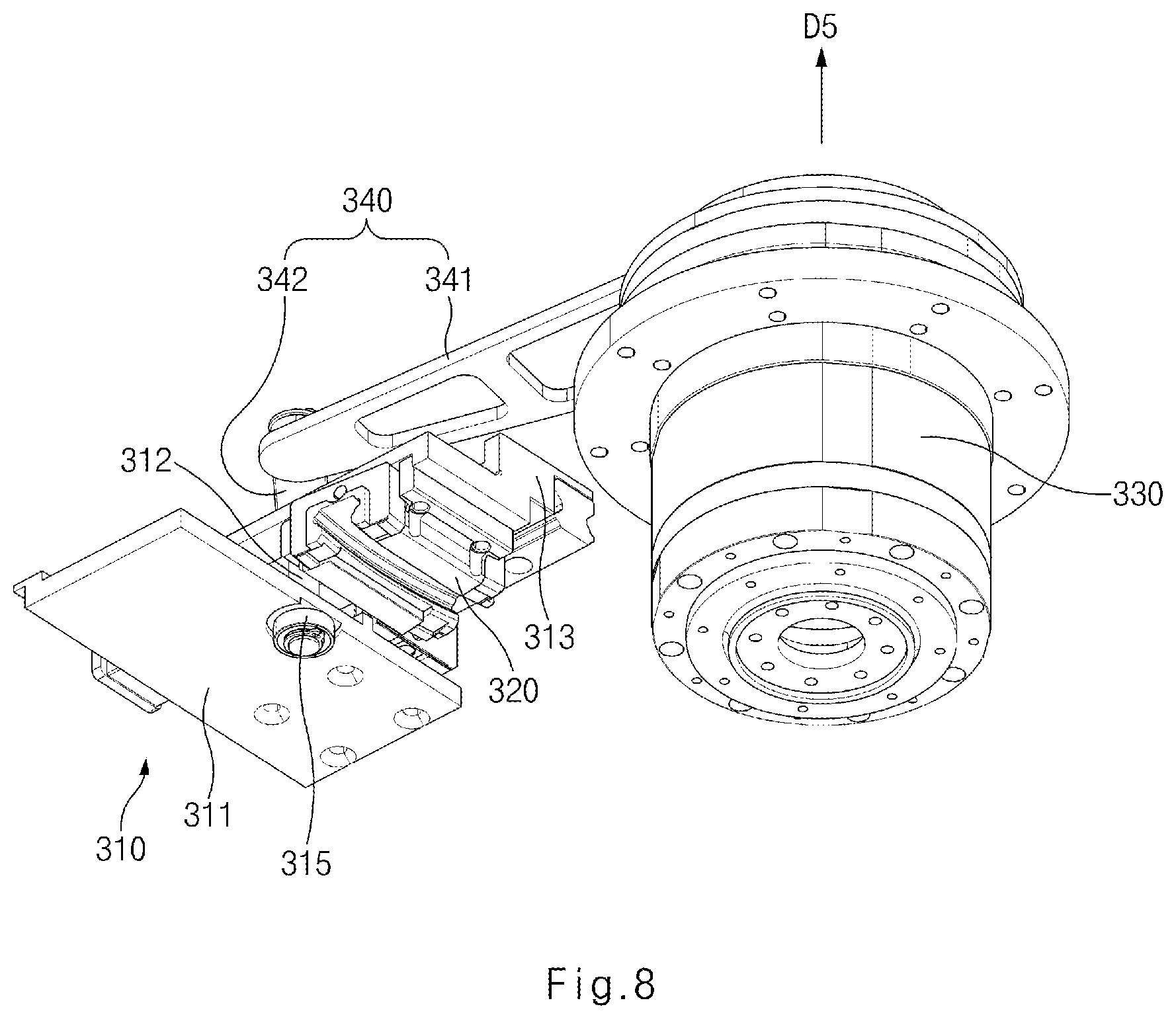Patent US12583528 Figure 8 – Moving object cabin and moving object including the same