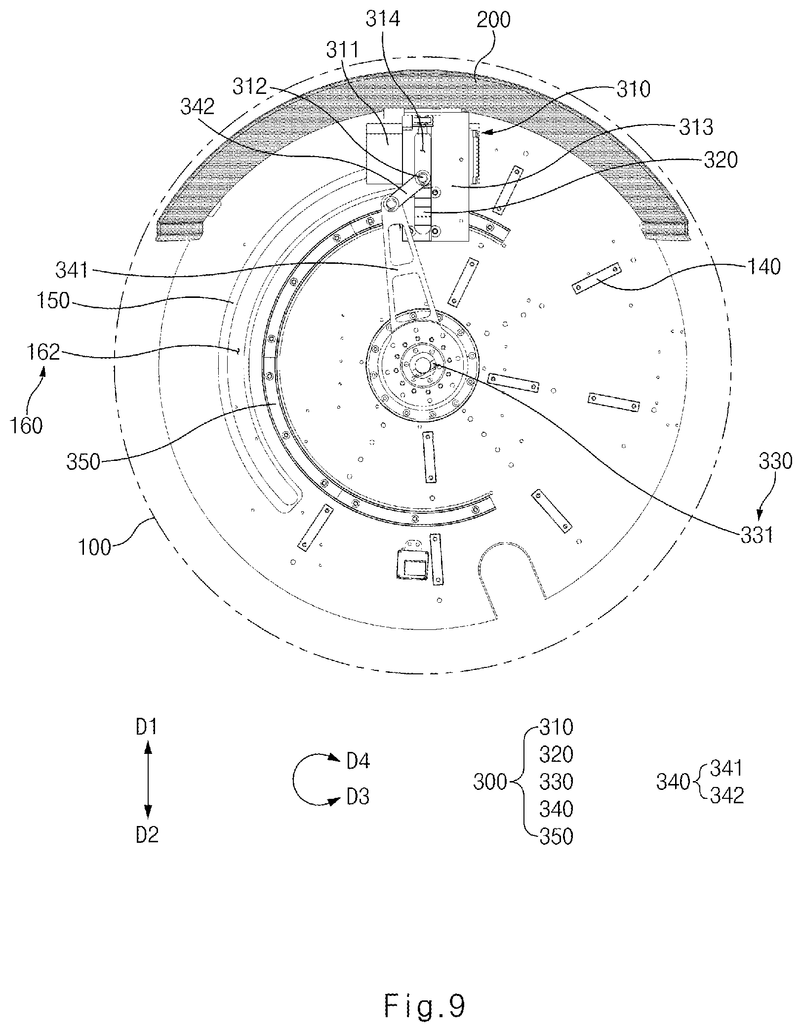 Patent US12583528 Figure 9 – Moving object cabin and moving object including the same