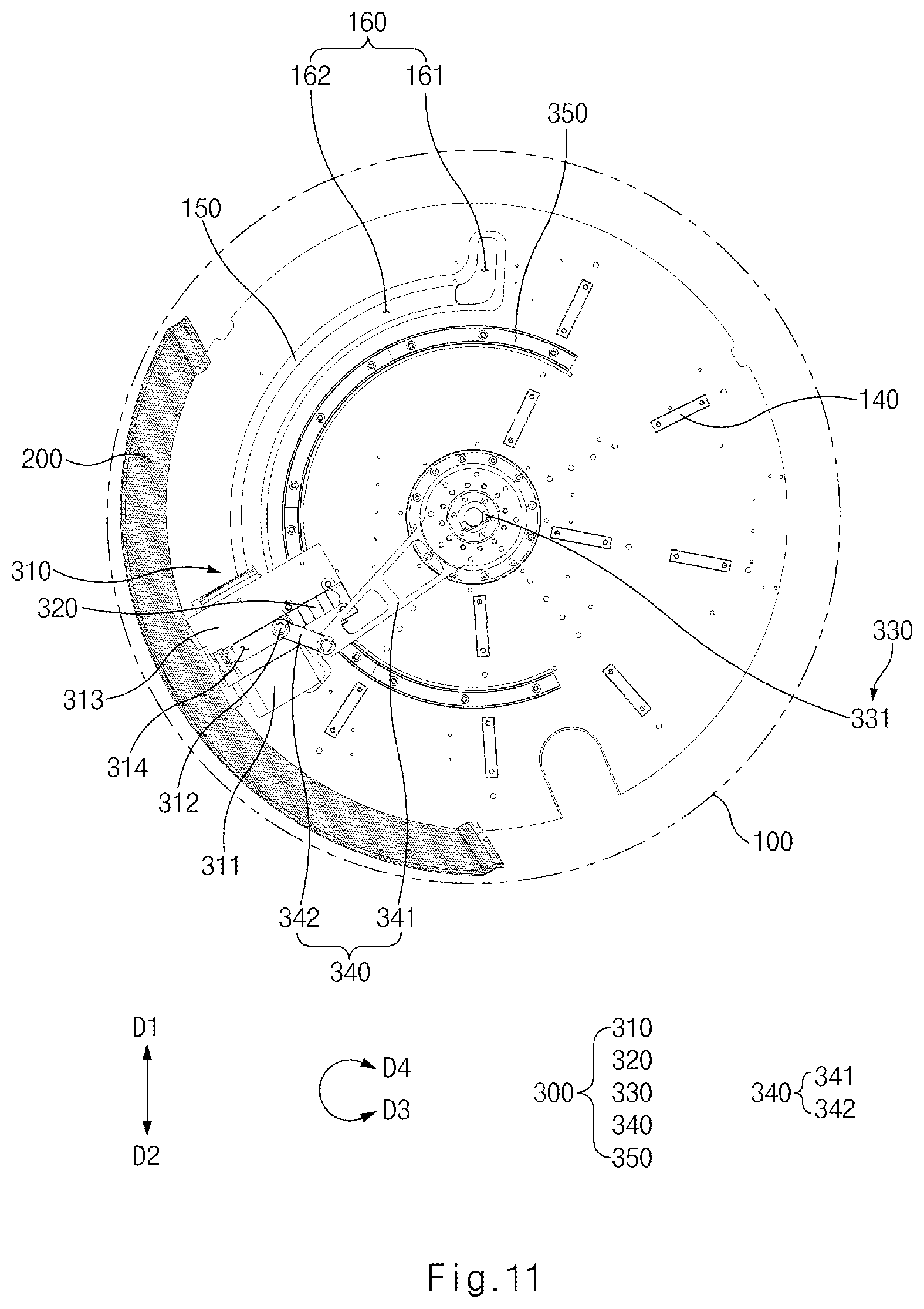 Patent US12583528 Figure 11 – Moving object cabin and moving object including the same