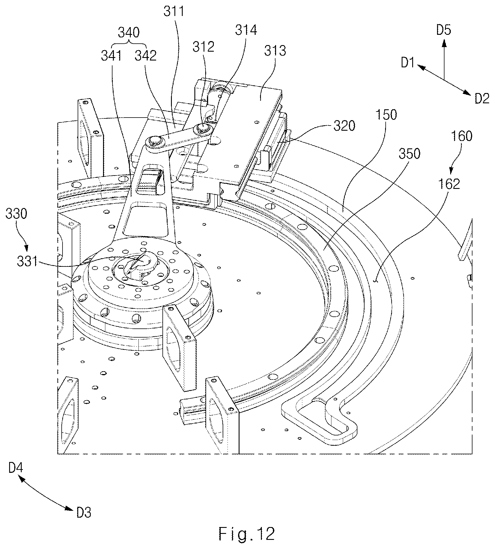Patent US12583528 Figure 12 – Moving object cabin and moving object including the same