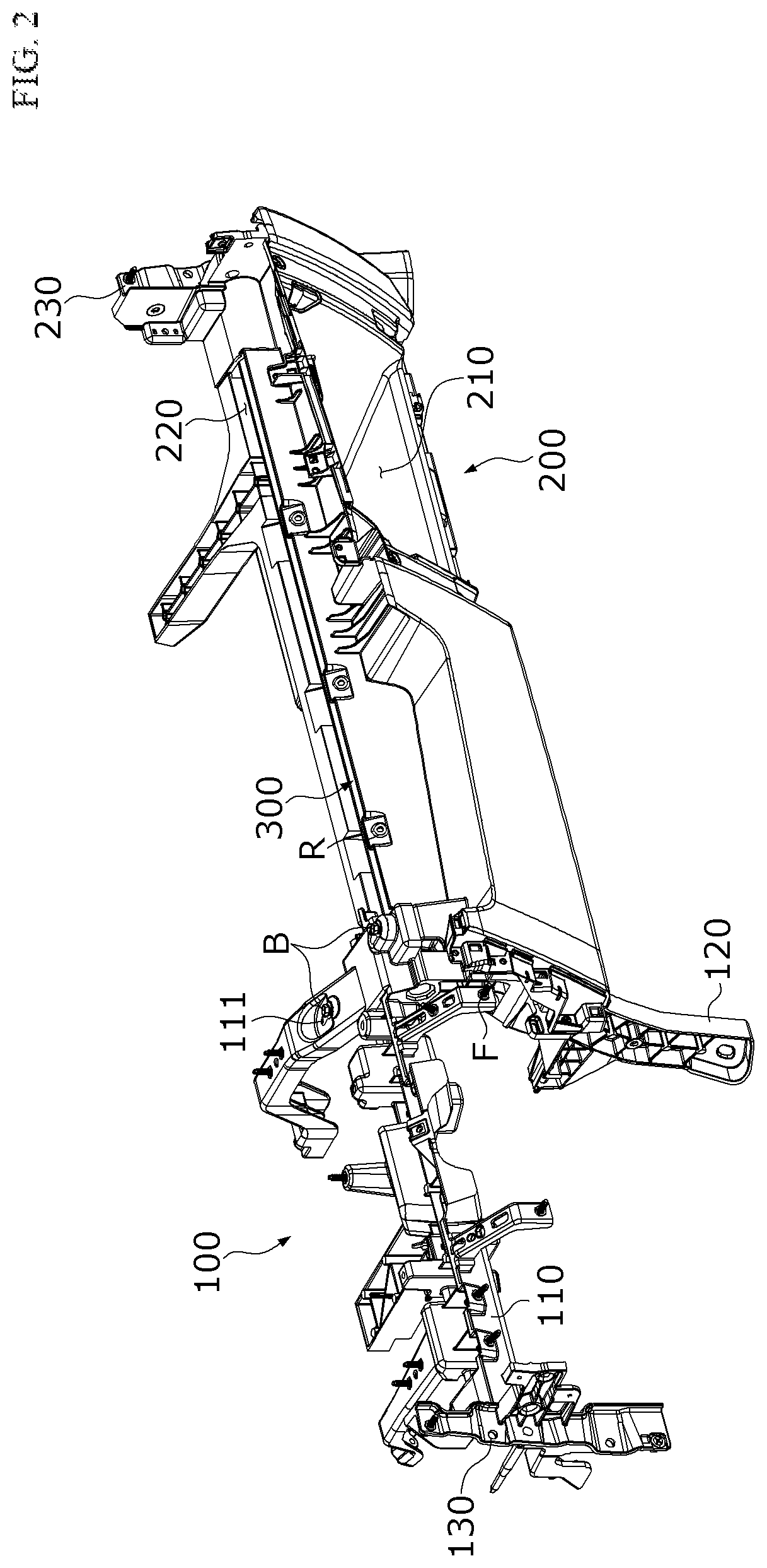 Patent US12583529 Figure 2 – Cowl cross structure