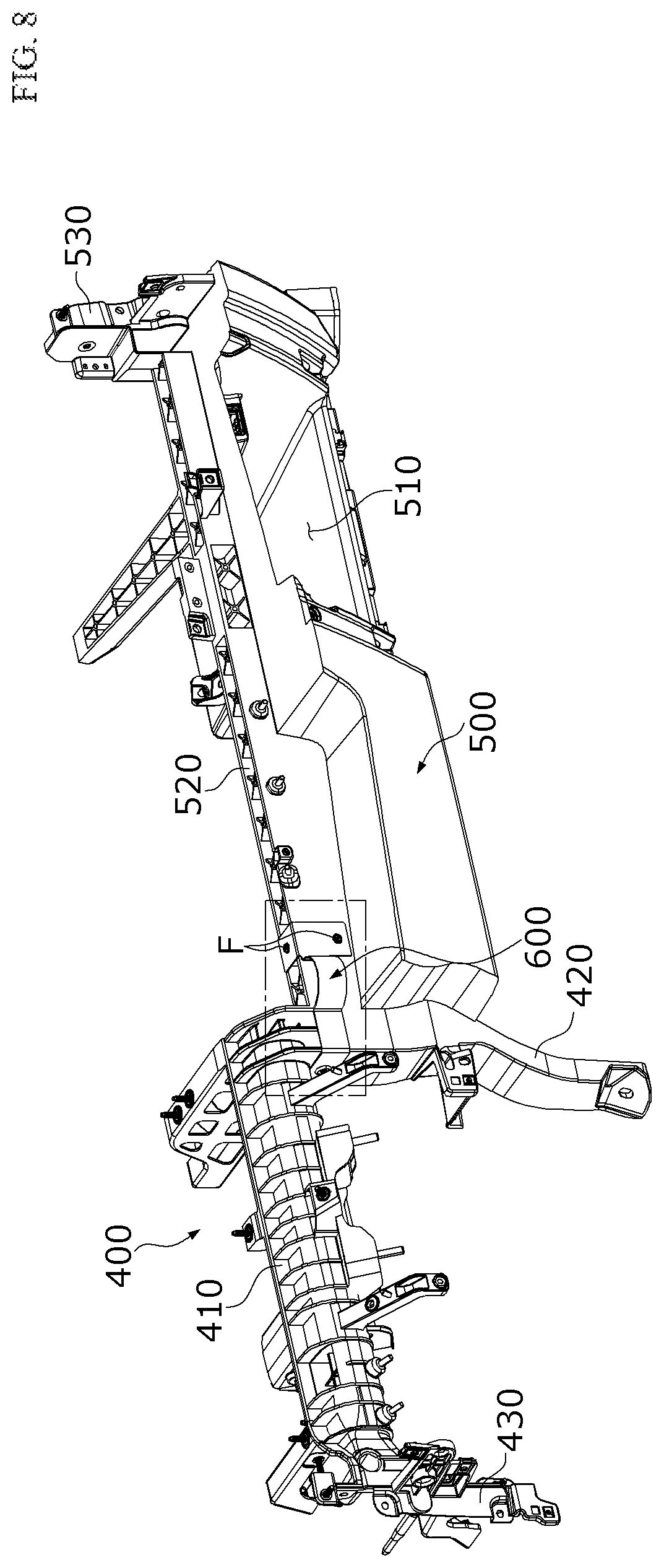 Patent US12583529 Figure 7 – Cowl cross structure