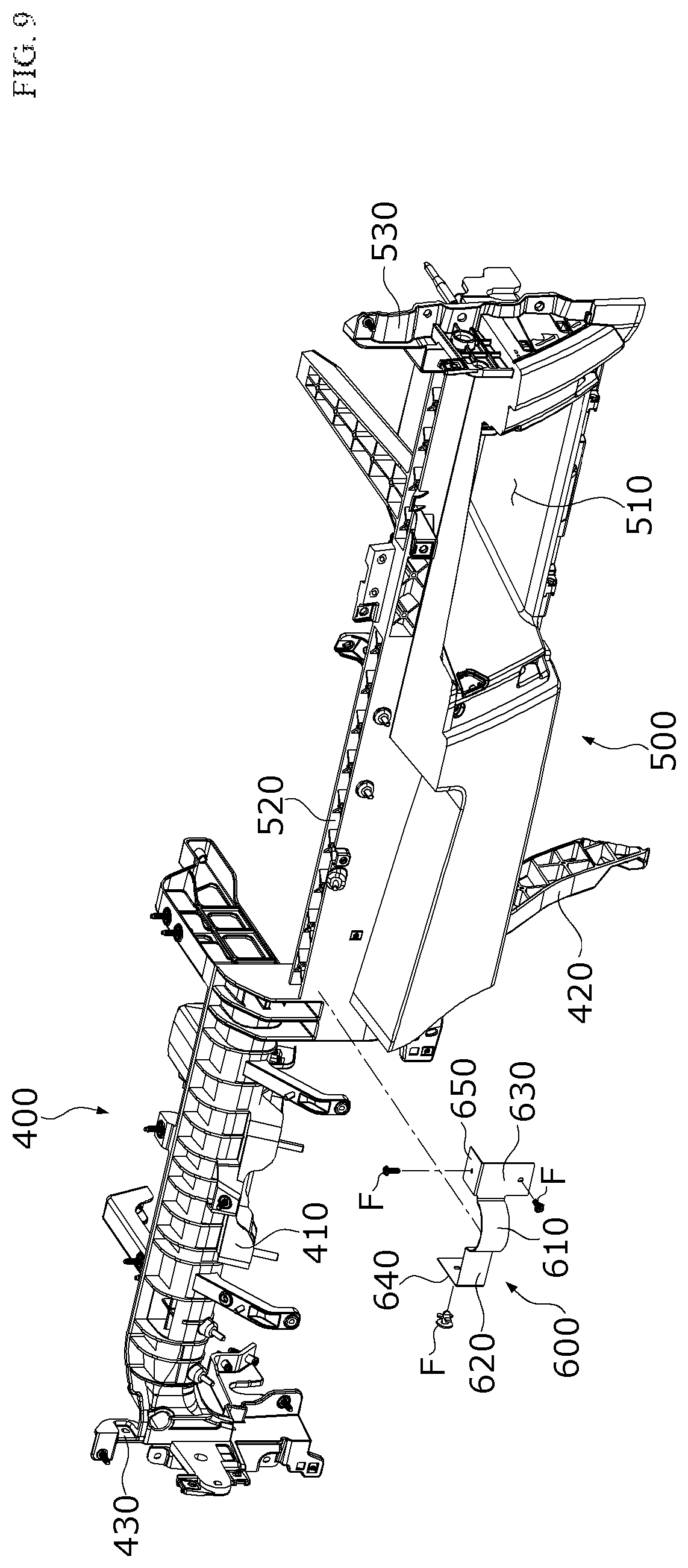 Patent US12583529 Figure 8 – Cowl cross structure