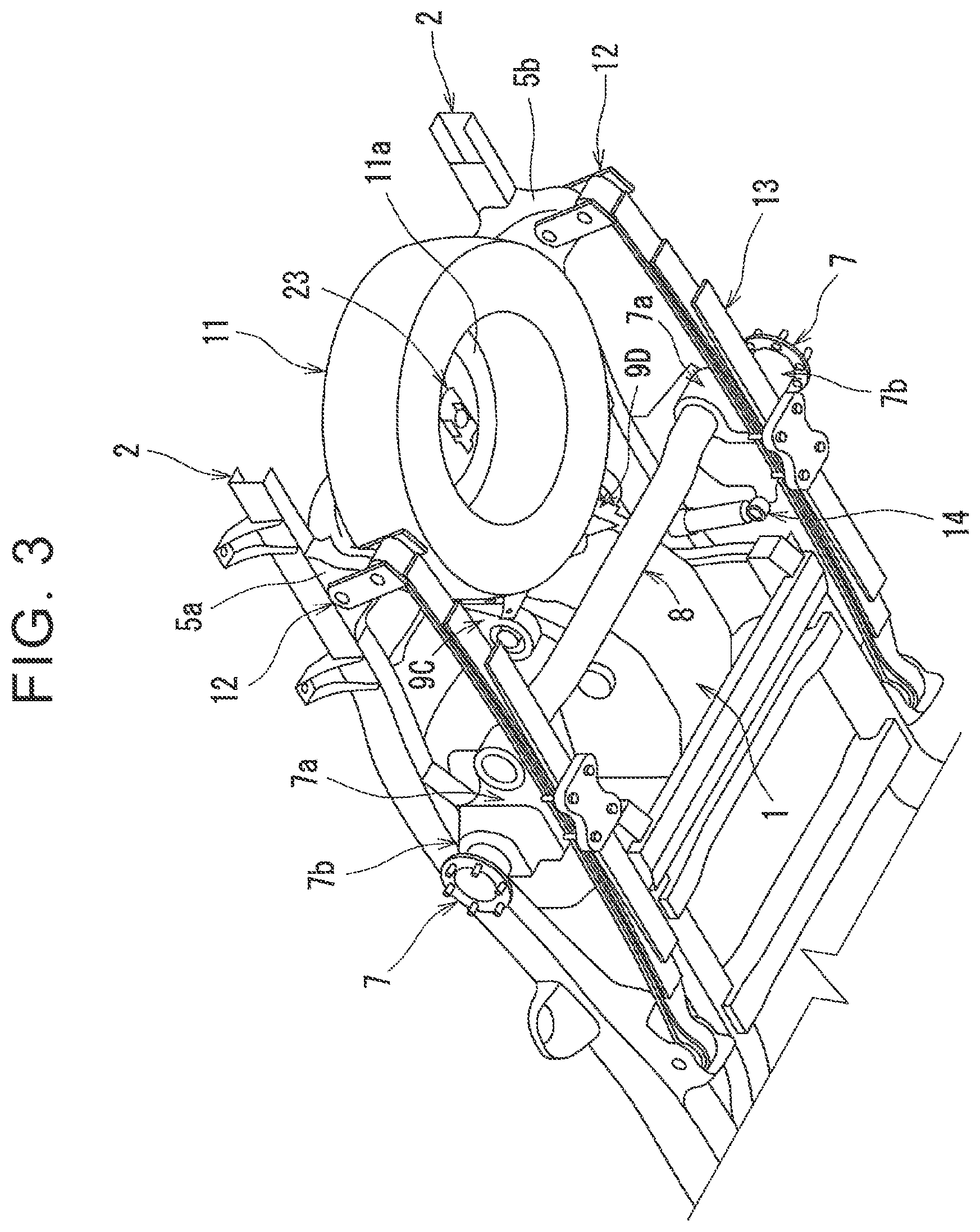 Patent US12583535 Figure 3 – Vehicle rear structure