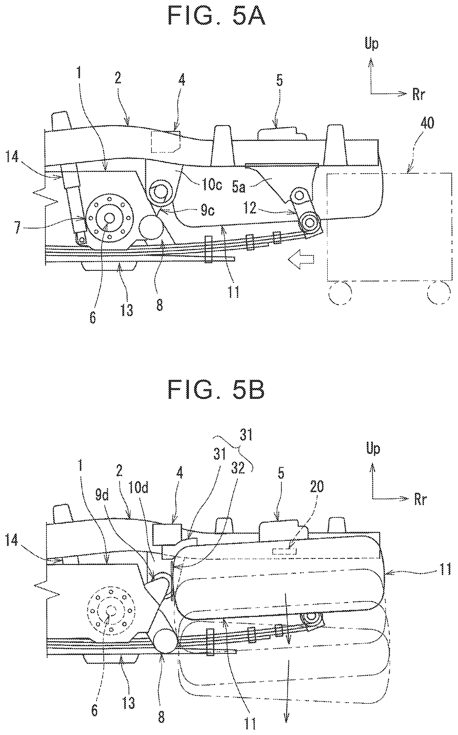 Patent US12583535 Figure 5 – Vehicle rear structure