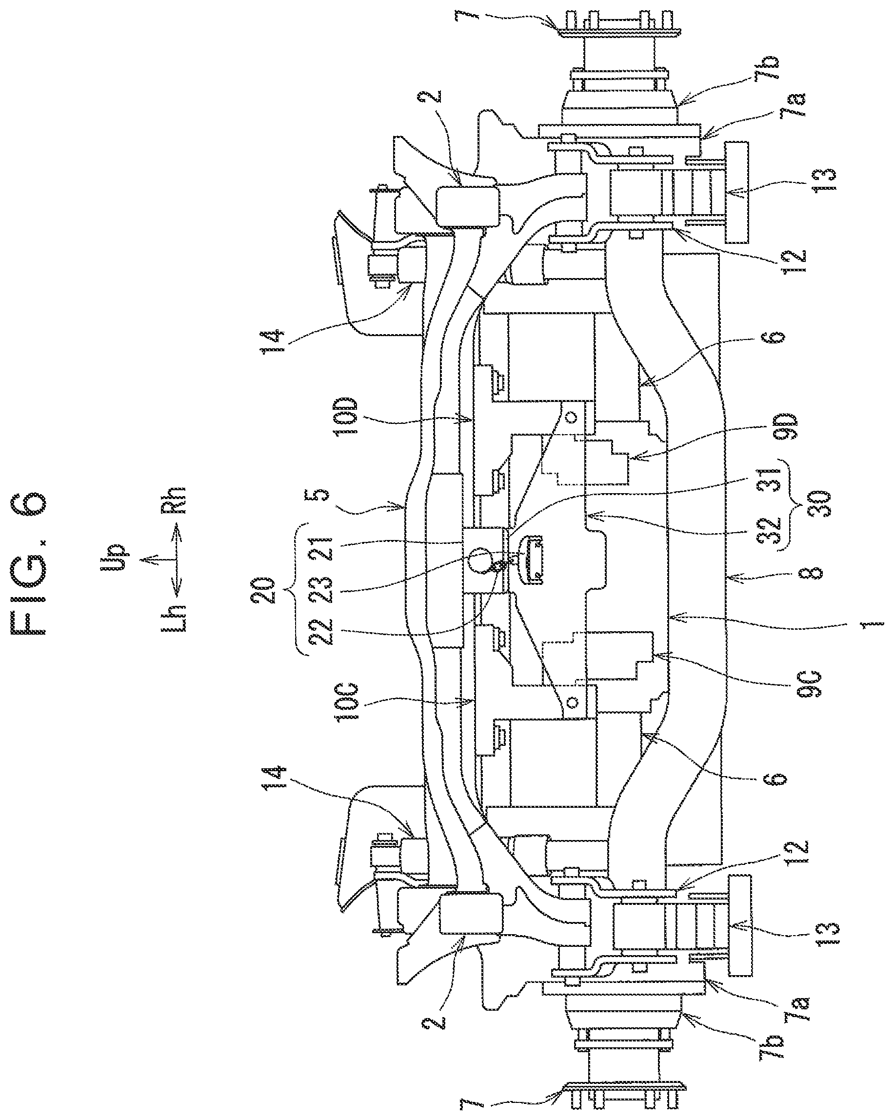 Patent US12583535 Figure 6 – Vehicle rear structure