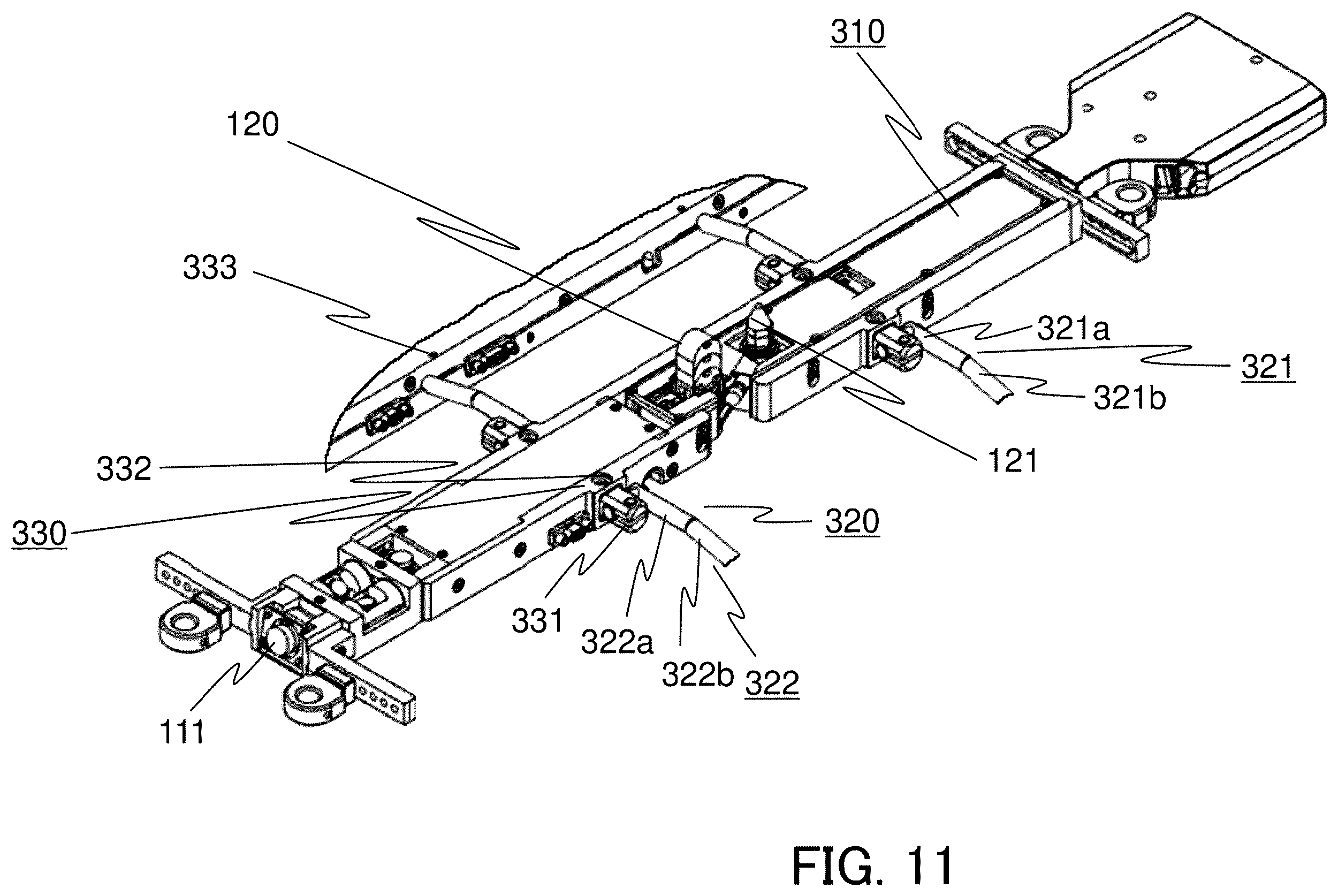Patent US12583537 Figure 10 – Magnetically-attracting crawler moving device, multi-connected magnetically-attracting crawler moving device, and generator inspection robot