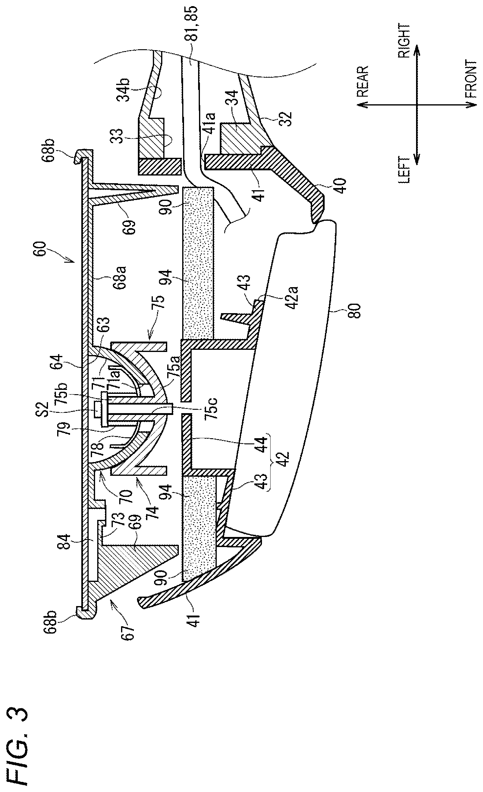 Patent US12583544 Figure 3 – Mirror device and straddle-type vehicle