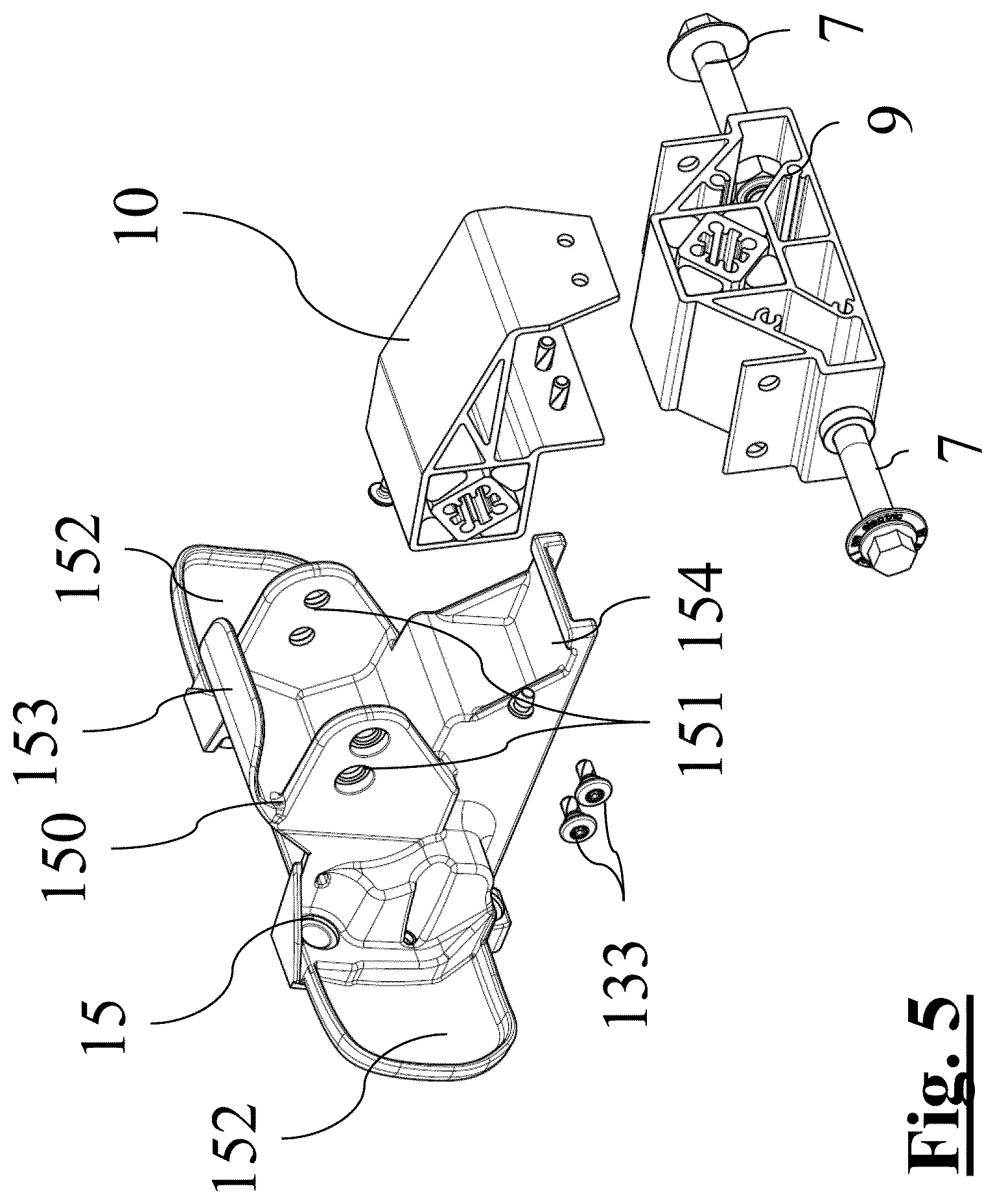 Patent US12583549 Figure 4 – Electric kick scooter with tilting rear axle with two wheels