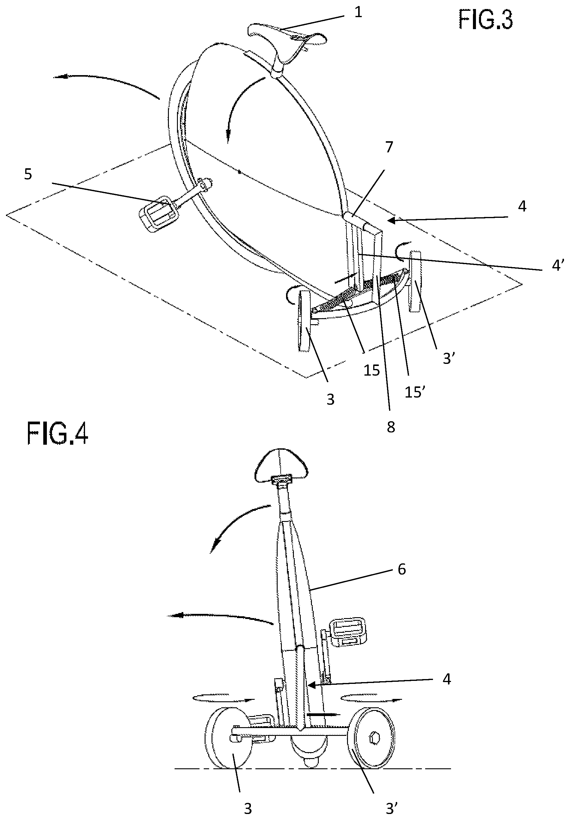 Patent US12583550 Figure 2 – Trycicle pedal vehicle