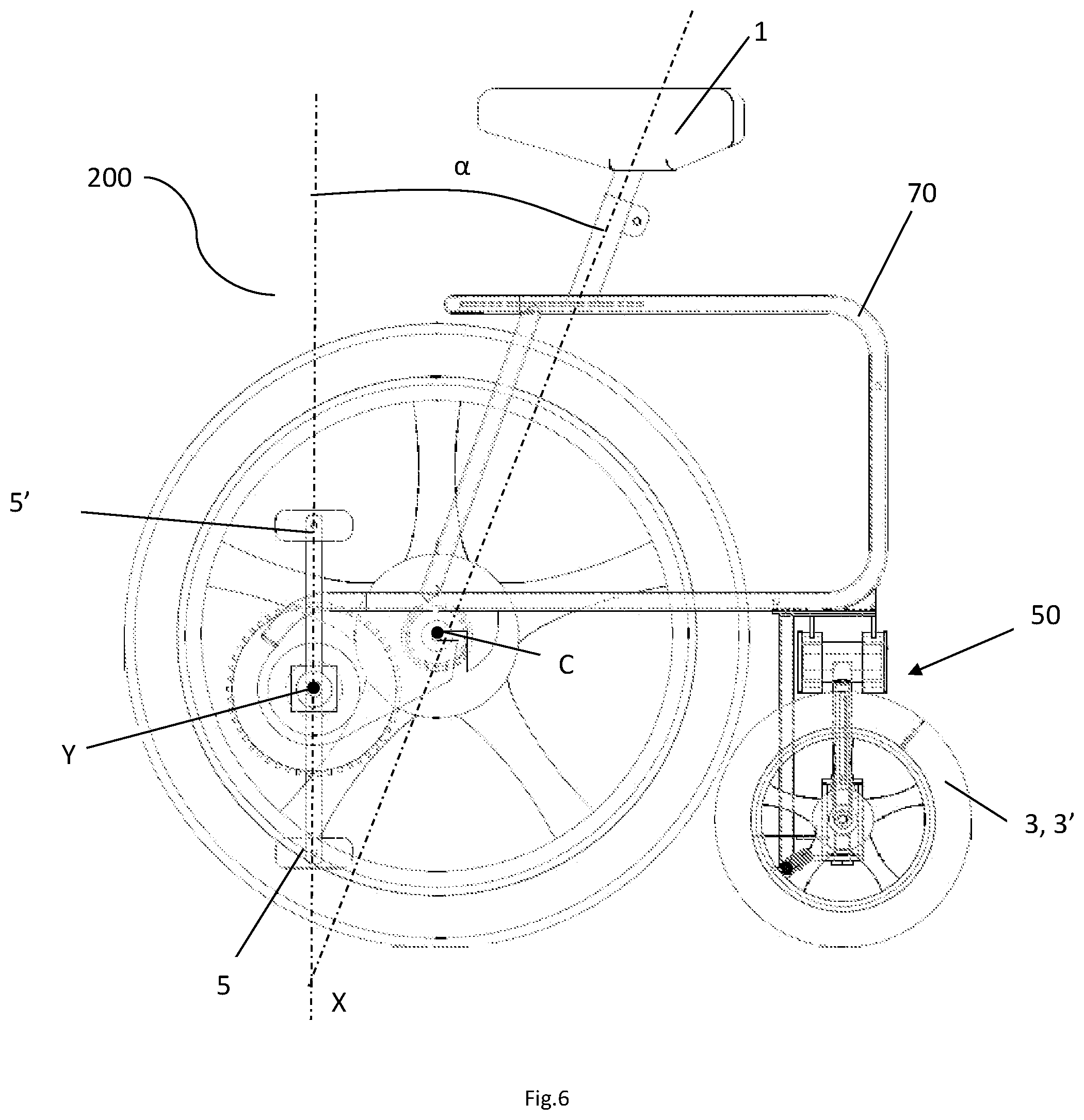 Patent US12583550 Figure 4 – Trycicle pedal vehicle
